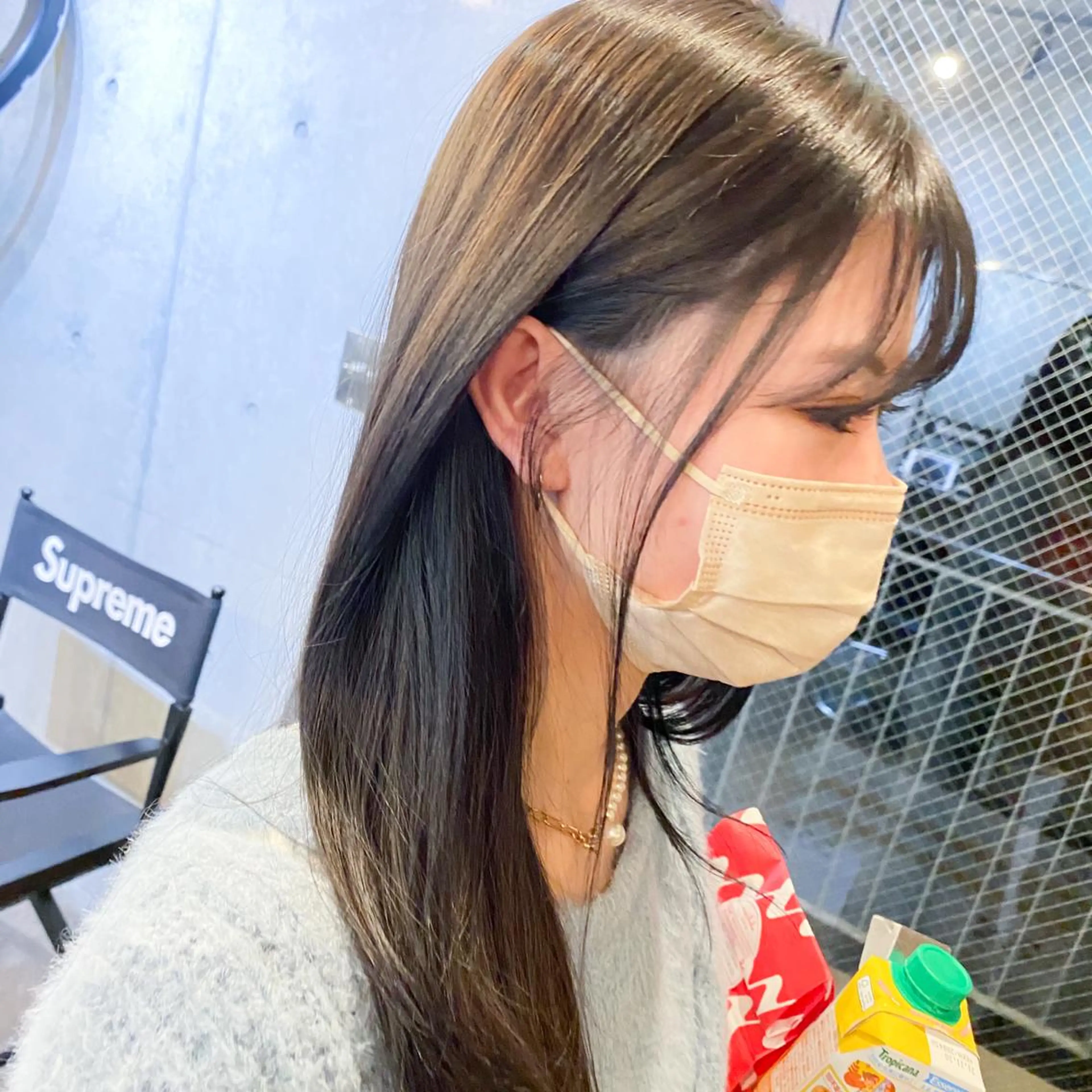 ロング カラー 艶髪ブリーチ 永井竜也のヘアスタイル