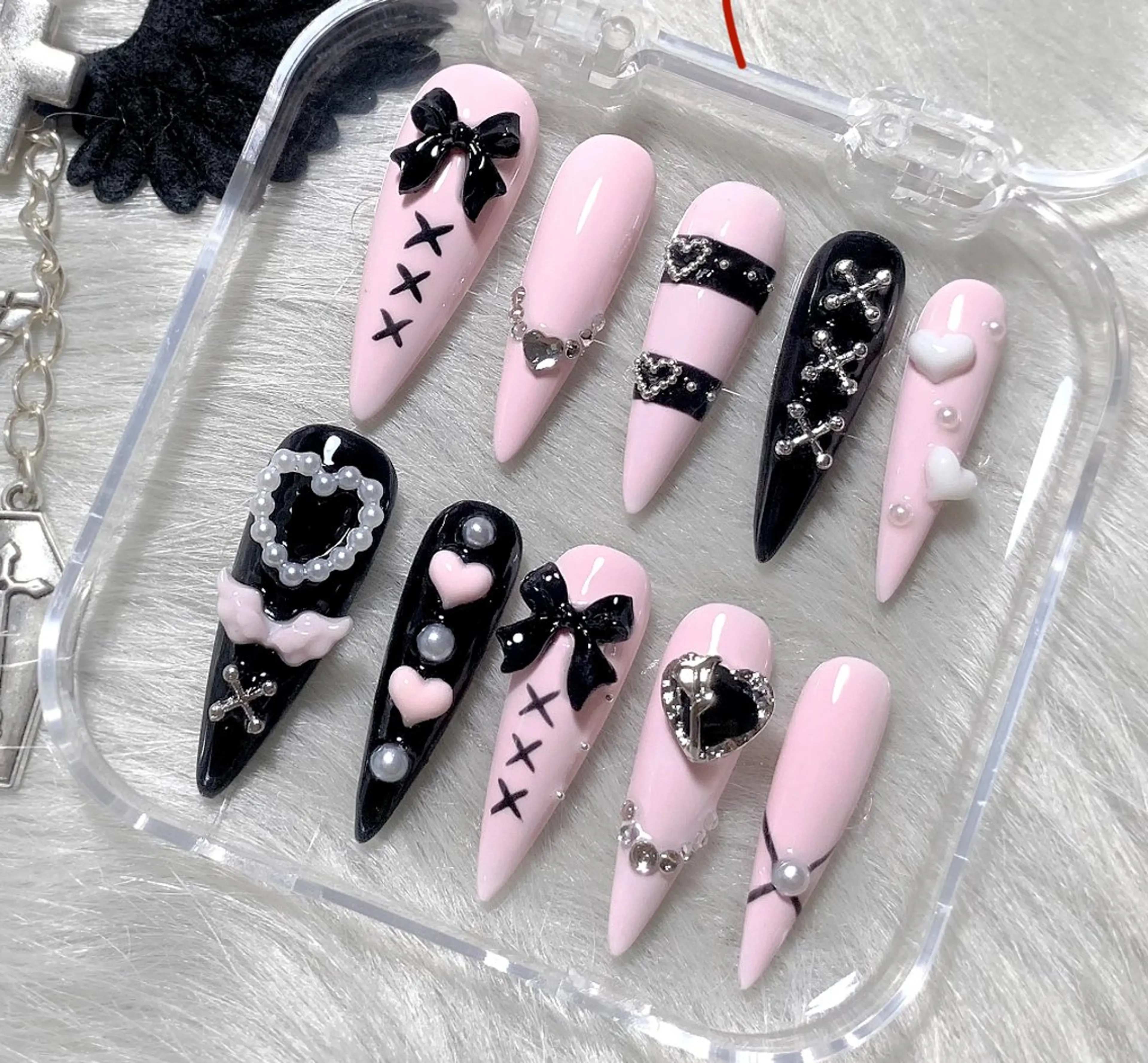 定額ネイル💅メニュー写真デザイン＋チップ長さだ10本★初回ジェルオフ込  15の写真