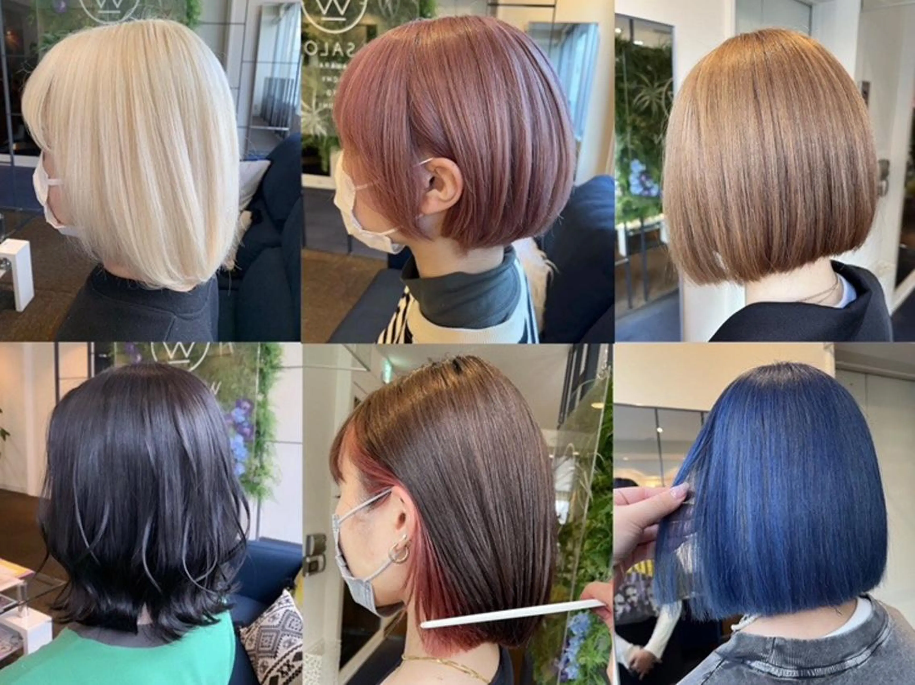 ミディアム カット ヘアカラー W_SALON ［触れたくなる艶髪］のヘアスタイル