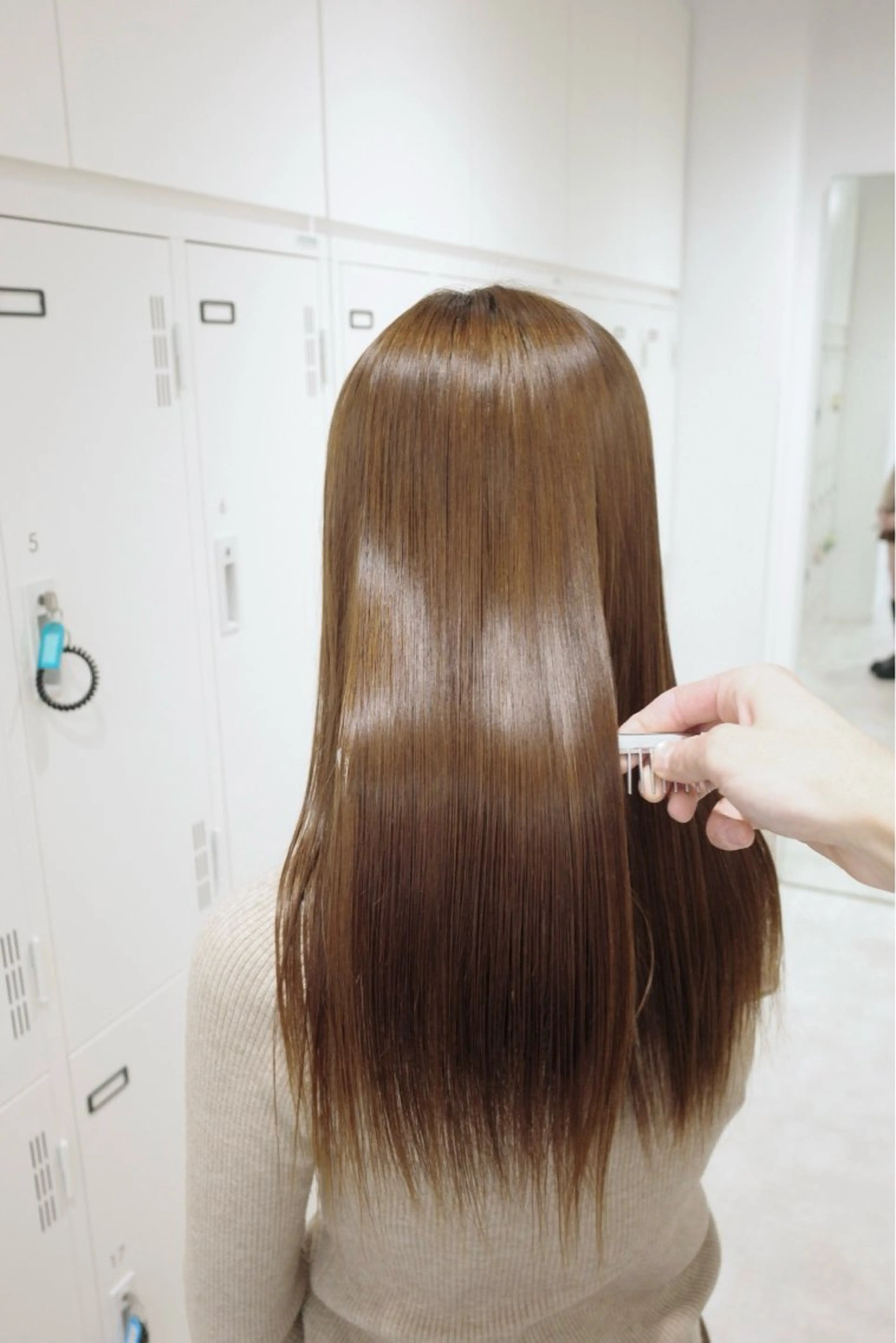 ロング 縮毛矯正 縮毛矯正 透明感ハイトーン特化 /ケアブリーチ/莉駒のヘアスタイル