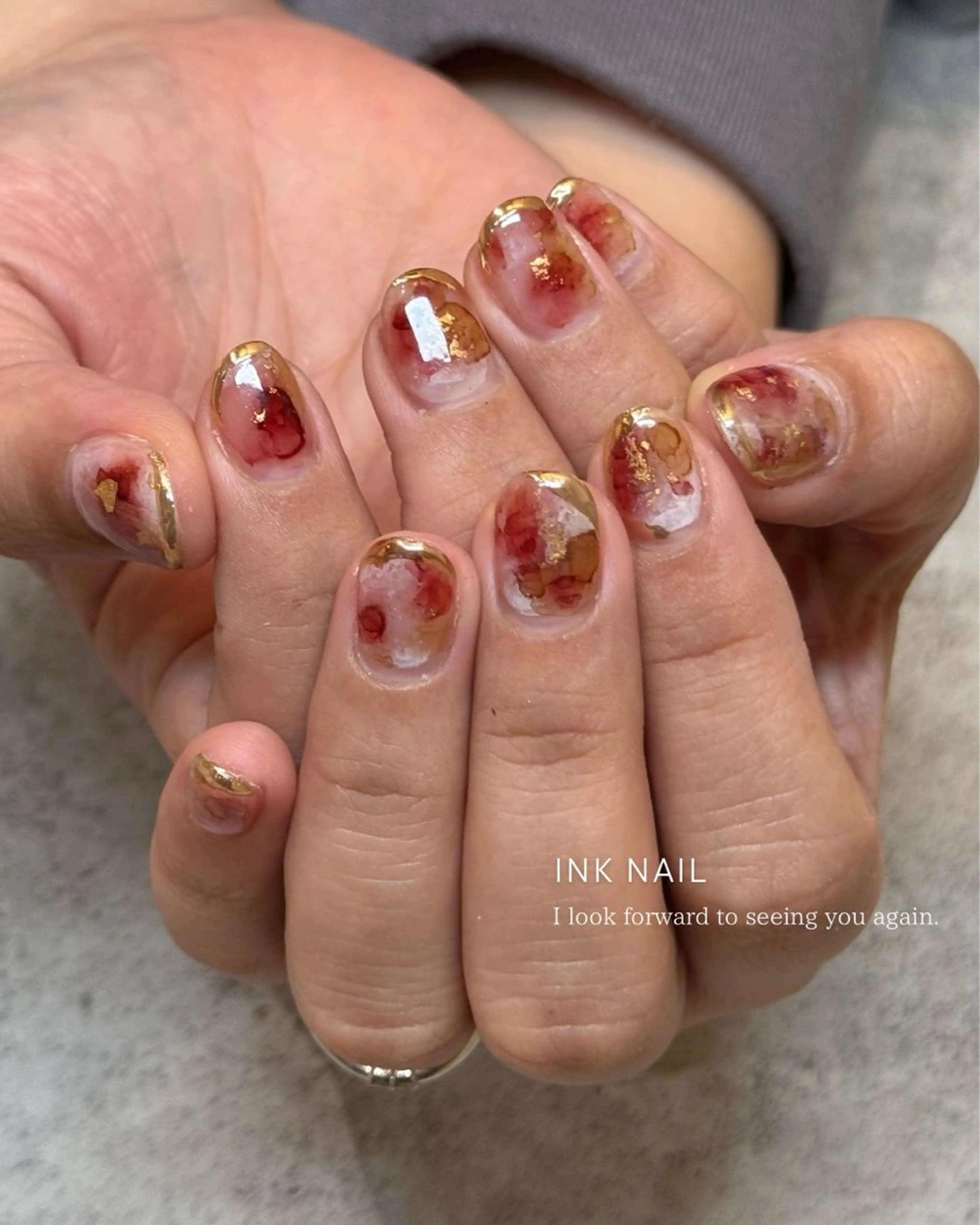 ネイル アートネイル フラワーネイル ジェルネイル マグネットネイル 大理石ネイル(マーブル) Seemly 千田町店所属・フラワーパラジェル 🌸シームリーエミのネイルデザイン