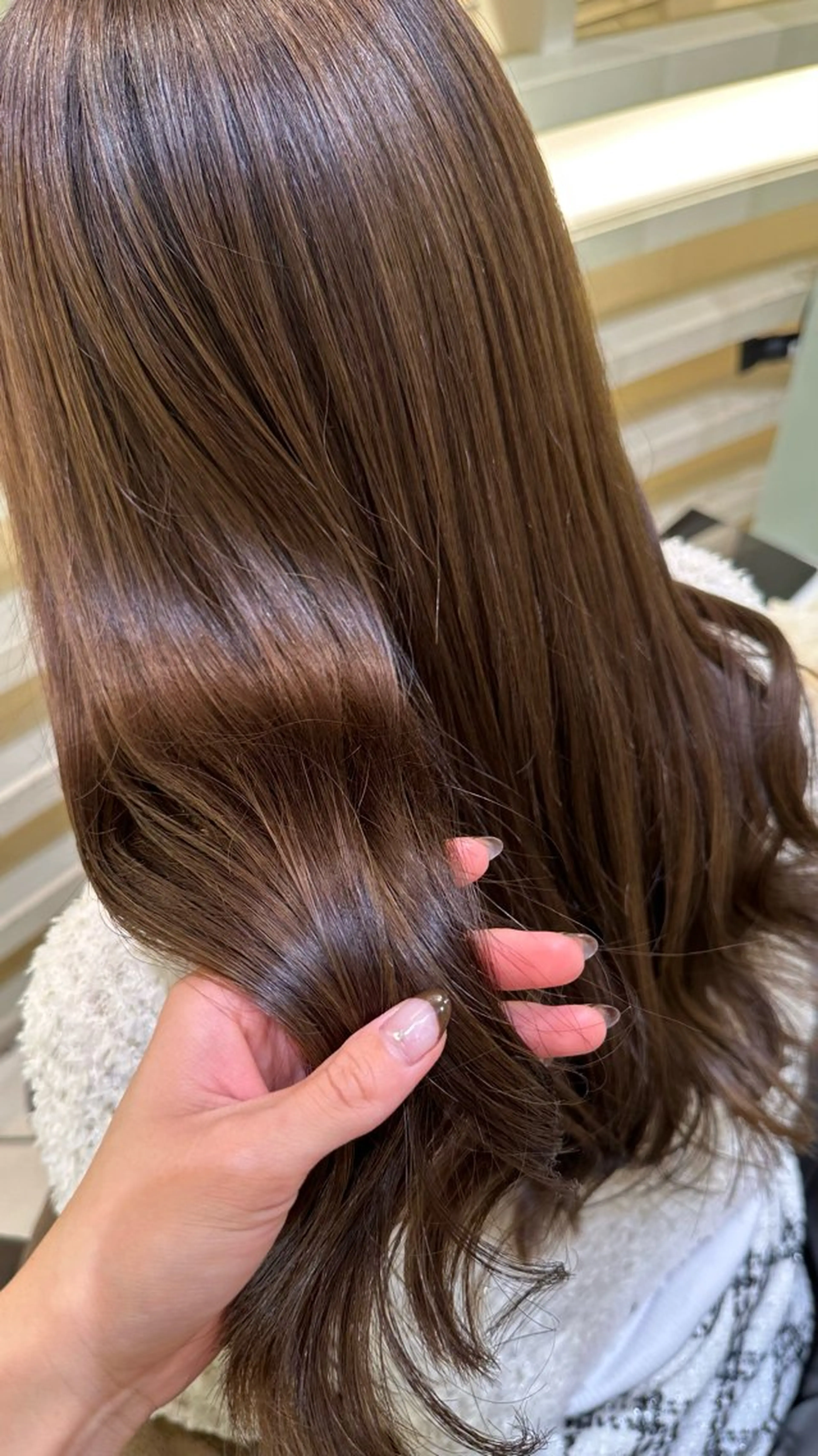 セミロング トリートメント 🤎ハイライト/ 艶カラー/銀座🤎のヘアスタイル
