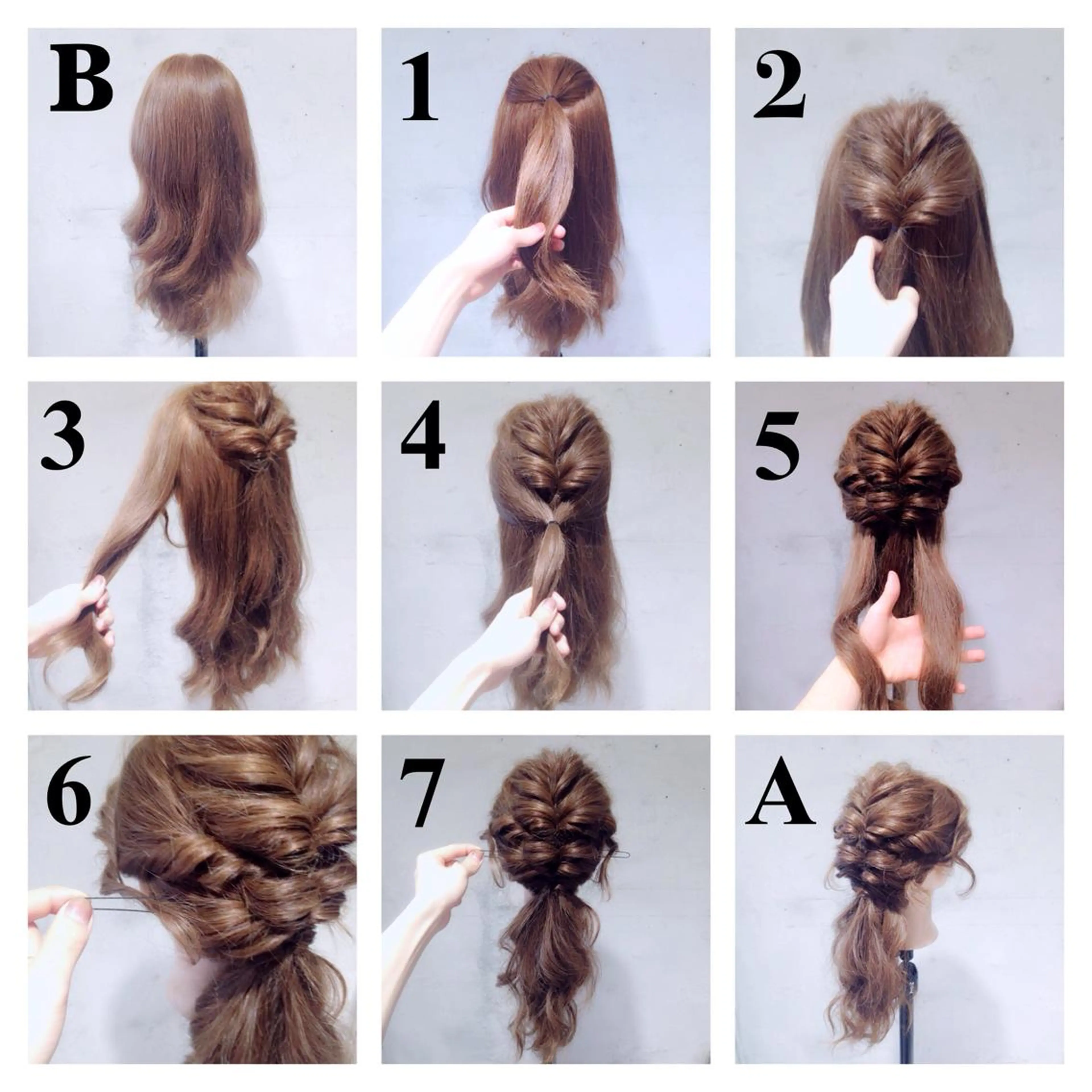 セミロング ロング ヘアアレンジ アオガミ （前髪顔周りカット）のヘアスタイル