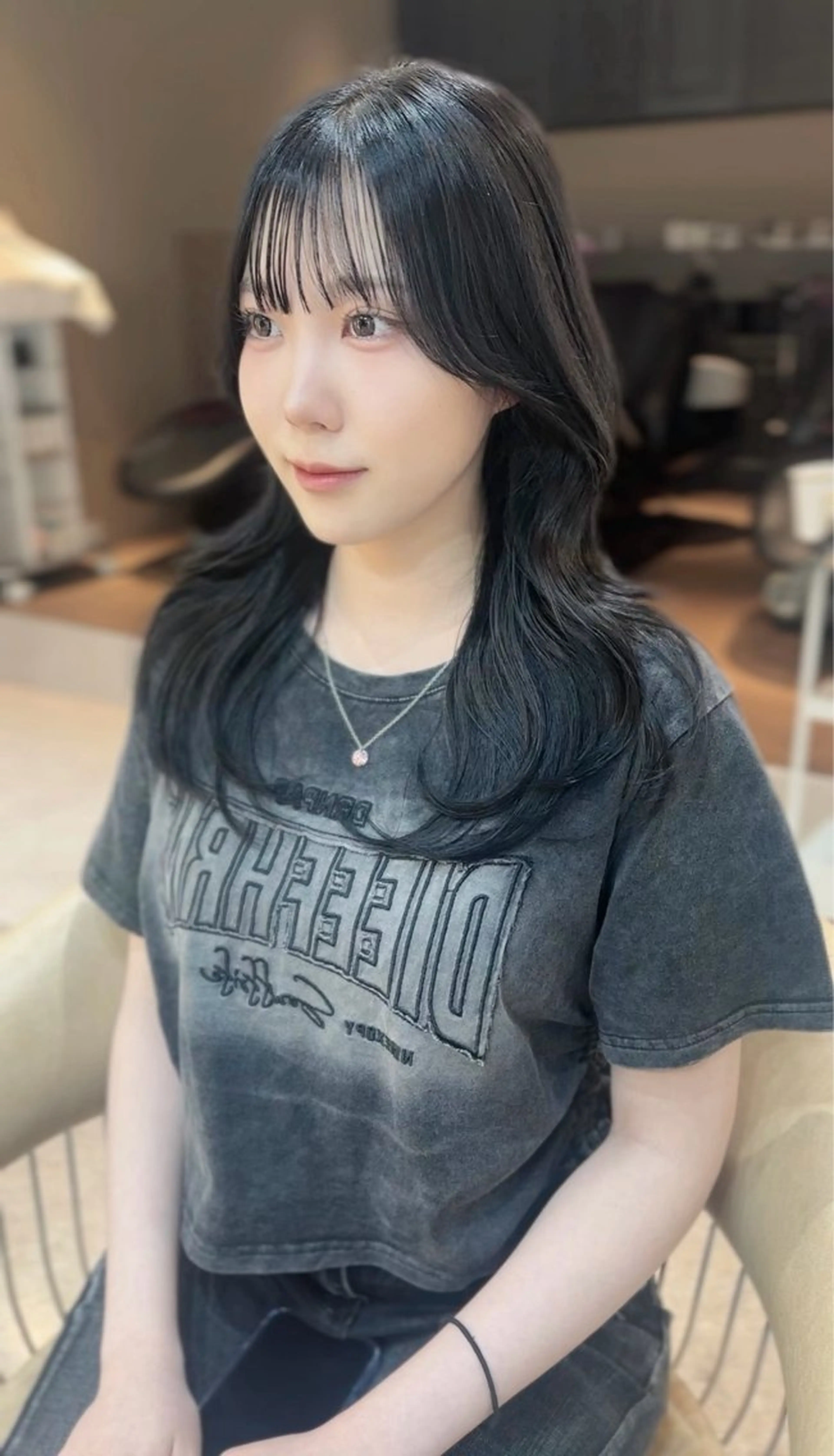 セミロング カラー カット ヘアカラー トリートメント Akane レイヤー/艶カラーのヘアスタイル