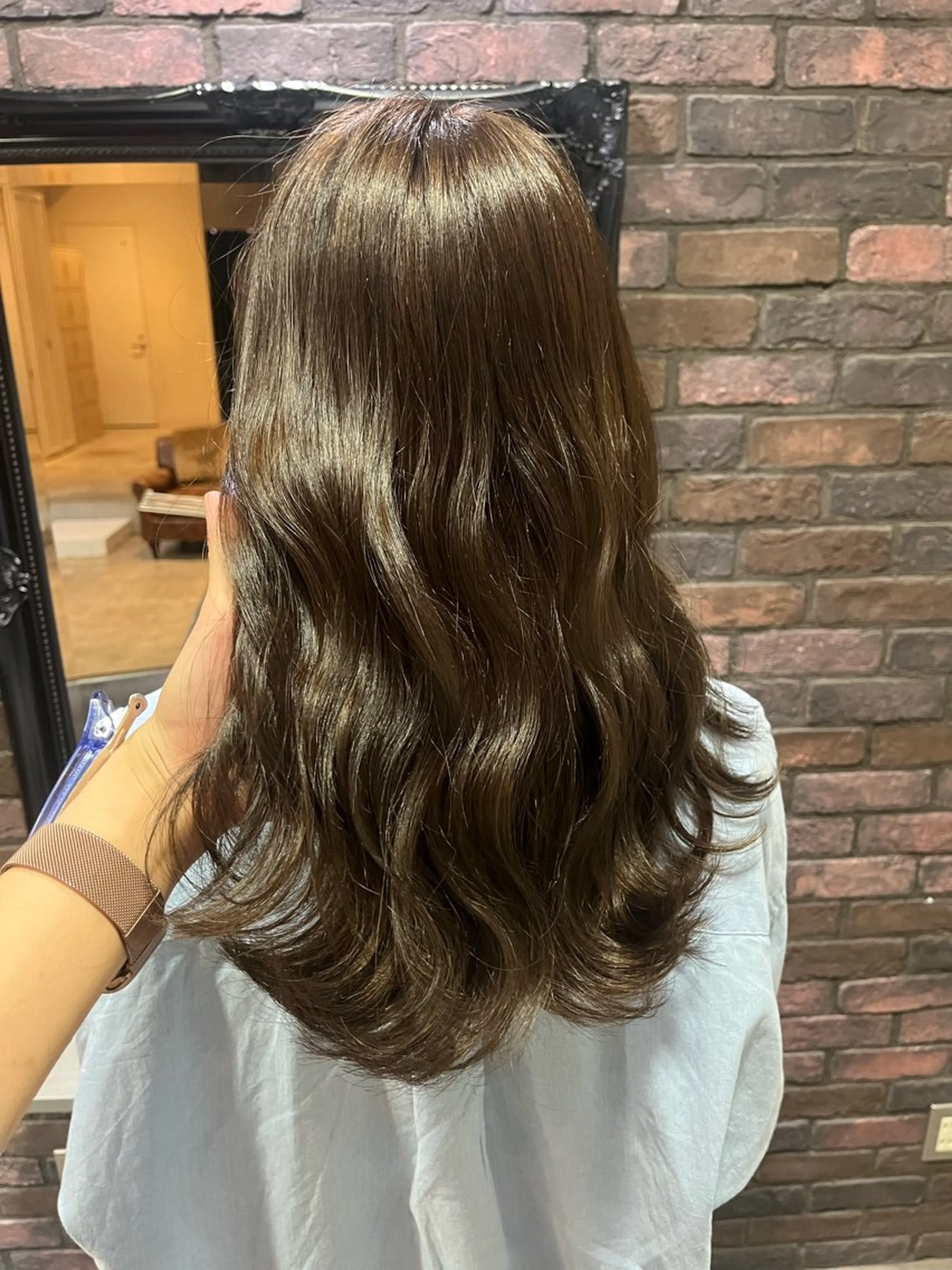 ロング カット ヘアカラー トリートメント 髪質改善×韓国ヘア 🫧天神美容室のヘアスタイル