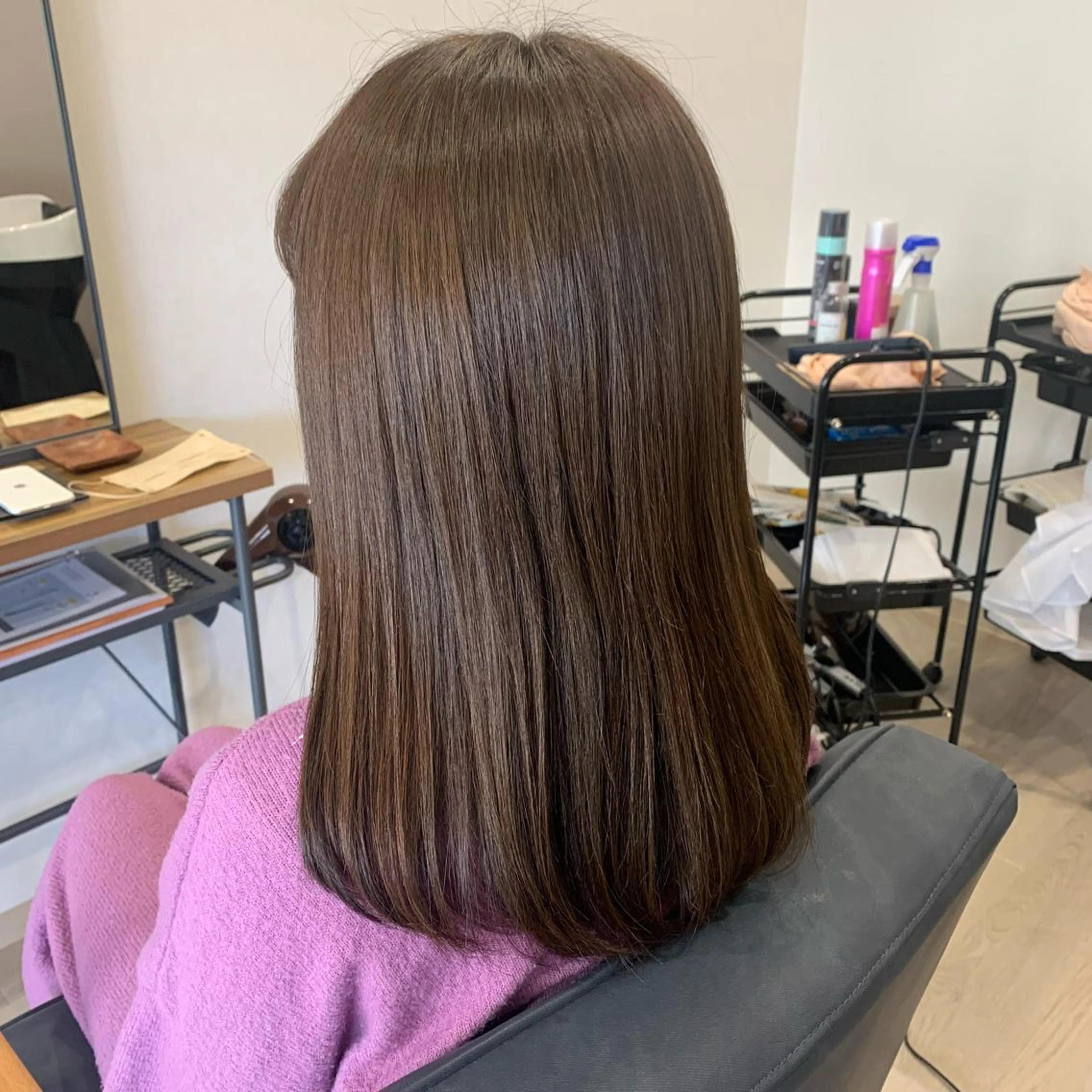 ロング カラー ブラウンカラー オレンジ カット ヘアカラー トリートメント hair & spa Nalu所属・hair & spa Naluのヘアスタイル