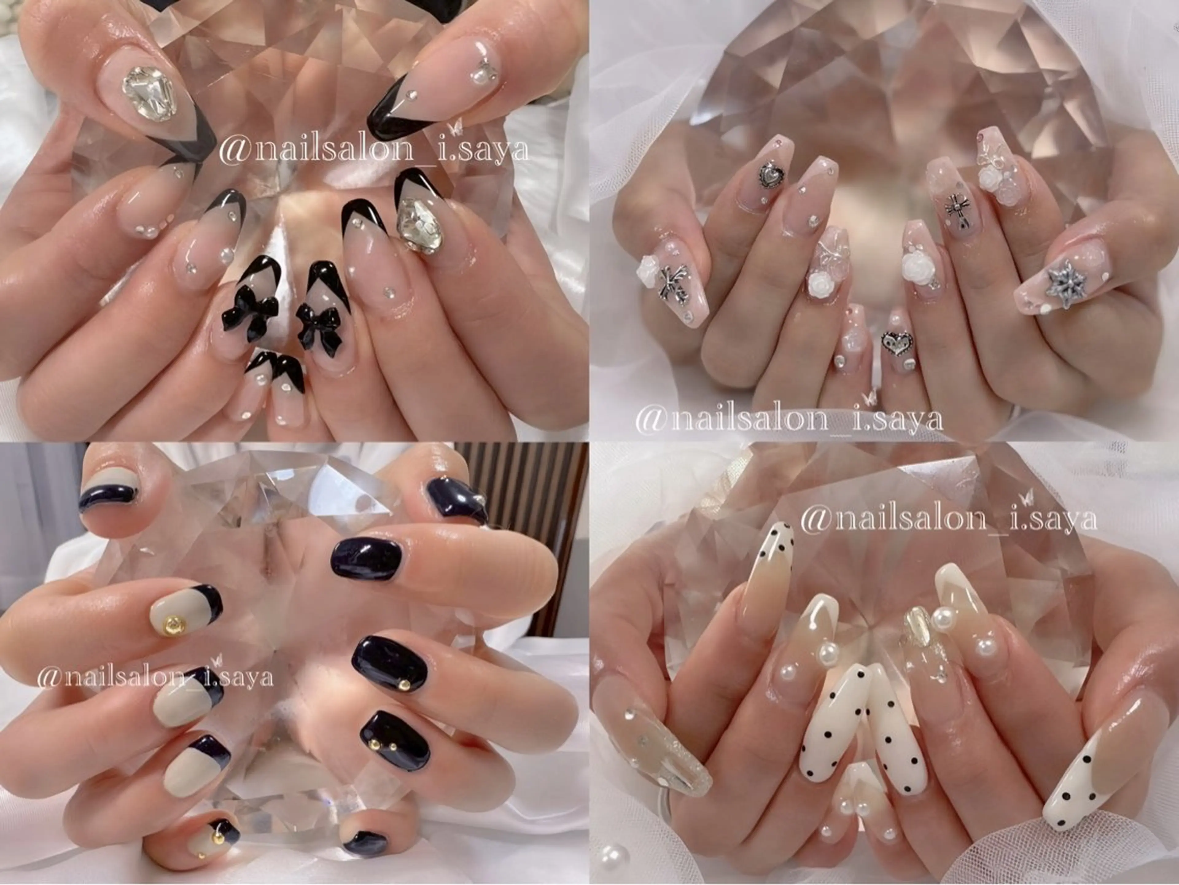 王道フレンチプラン🎀 ラメ.ガラス.ミラー.マグネット.逆.V.丸.斜めフレンチ(オフ込✨)の写真