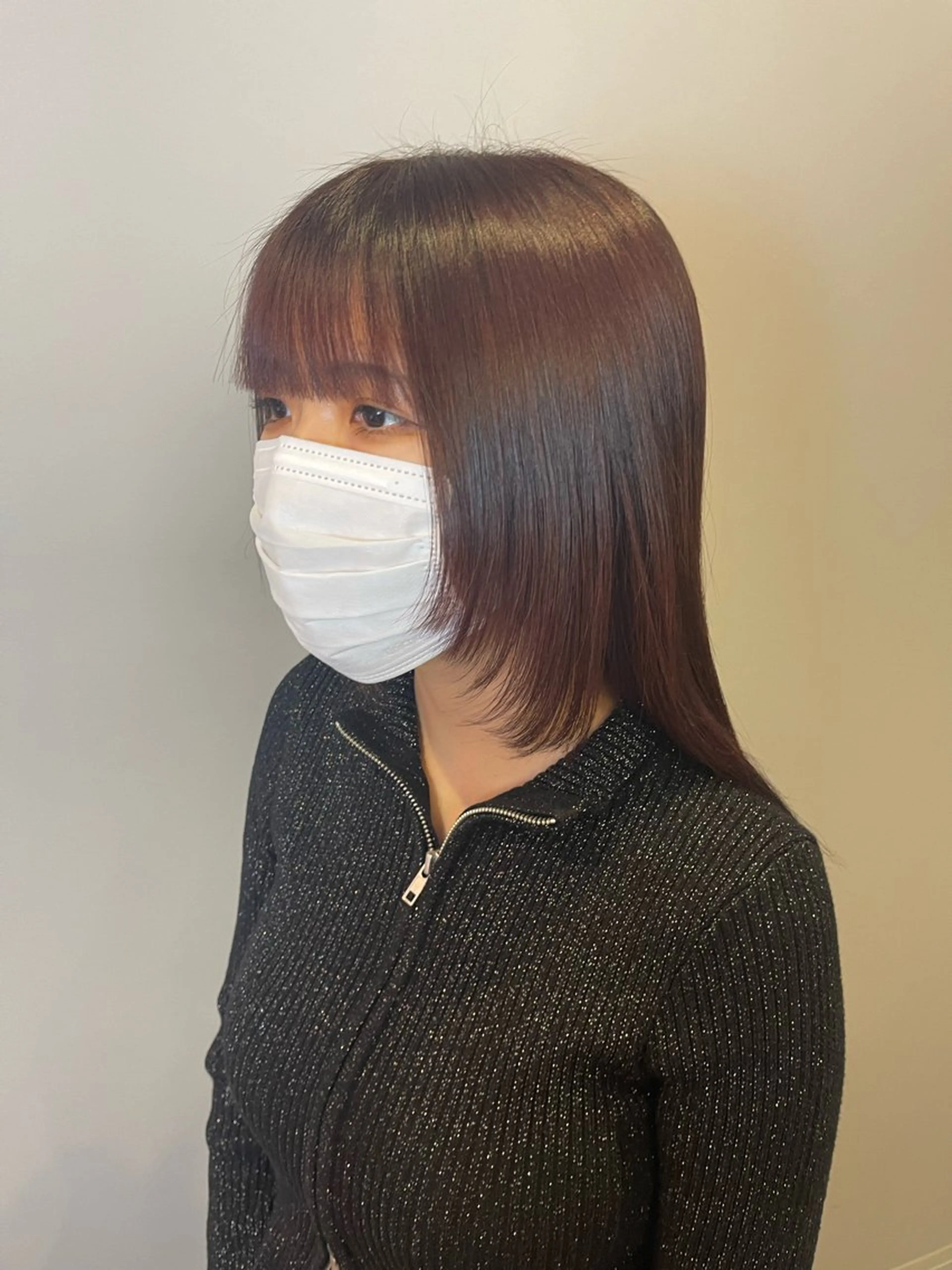 セミロング カラー ブラウンカラー ピンクカラー ピンクブラウン 顔まわりレイヤー レイヤーカット カット ヘアカラー トリートメント 透明感カラー/艶髪/ エクステ/HIROのヘアスタイル