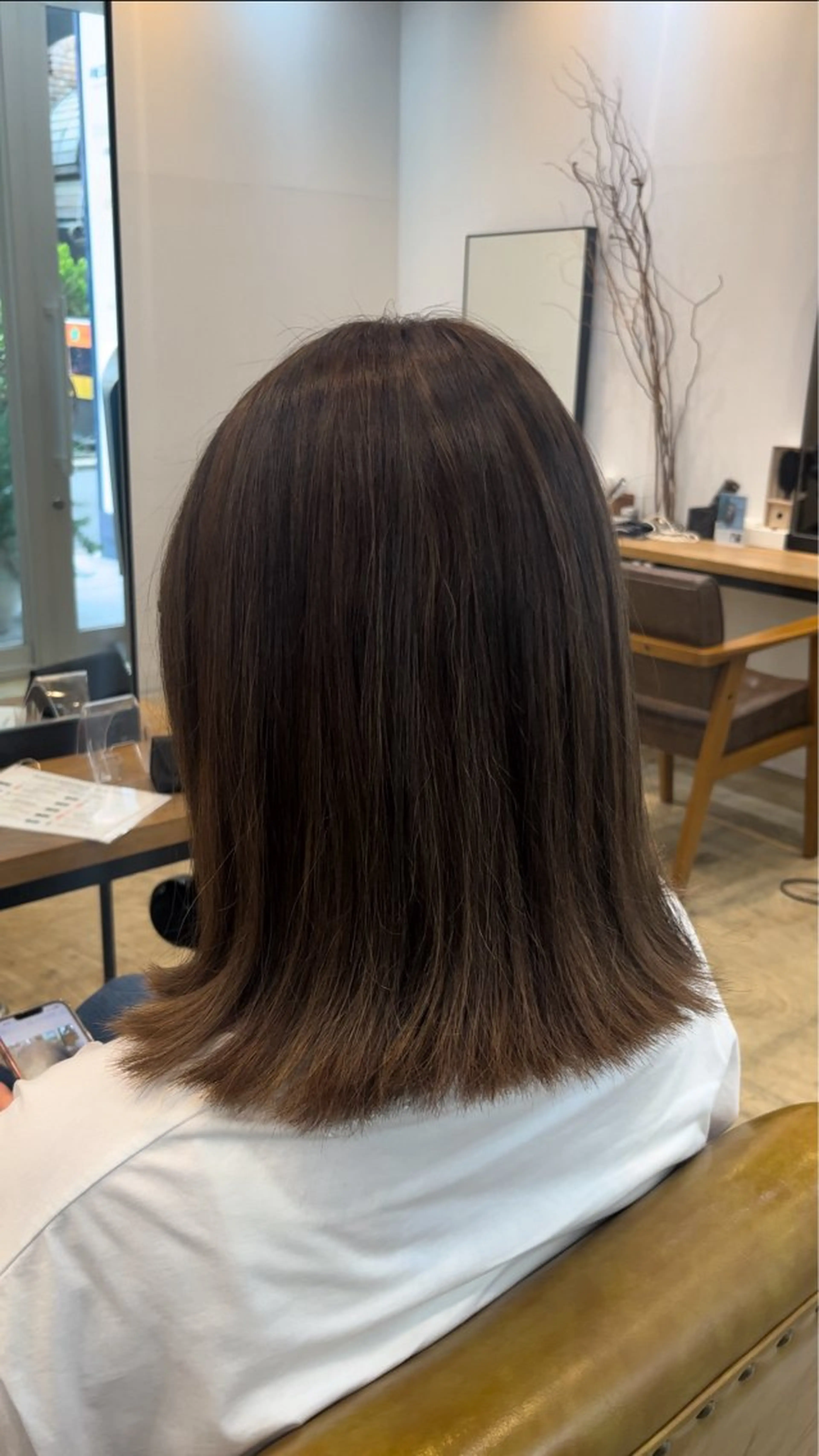 ミディアム カラー ハイライトカラー ハイライト トリートメント 岡野 豪のヘアスタイル