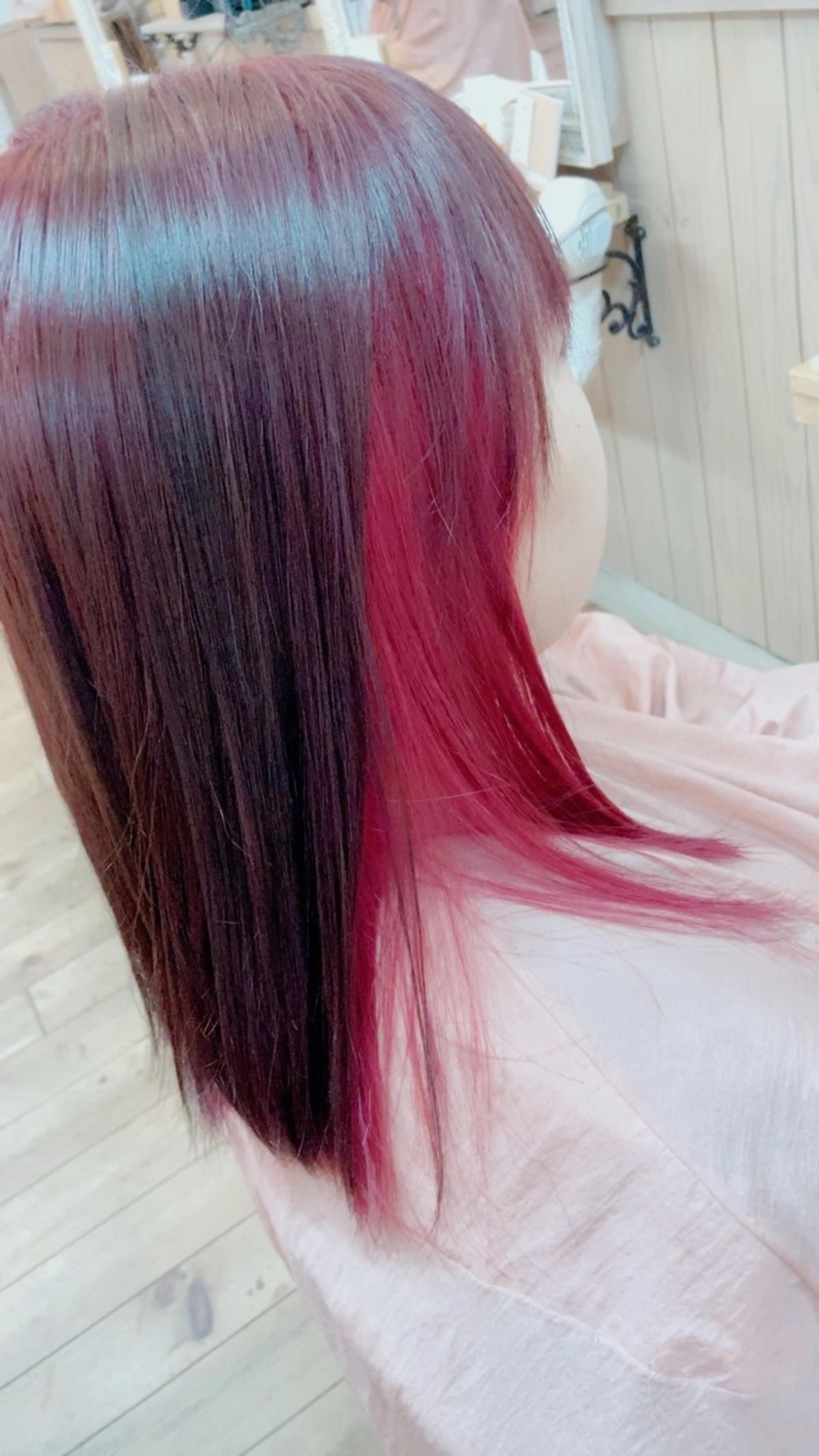 セミロング カラー カット ヘアカラー 林 エリのヘアスタイル