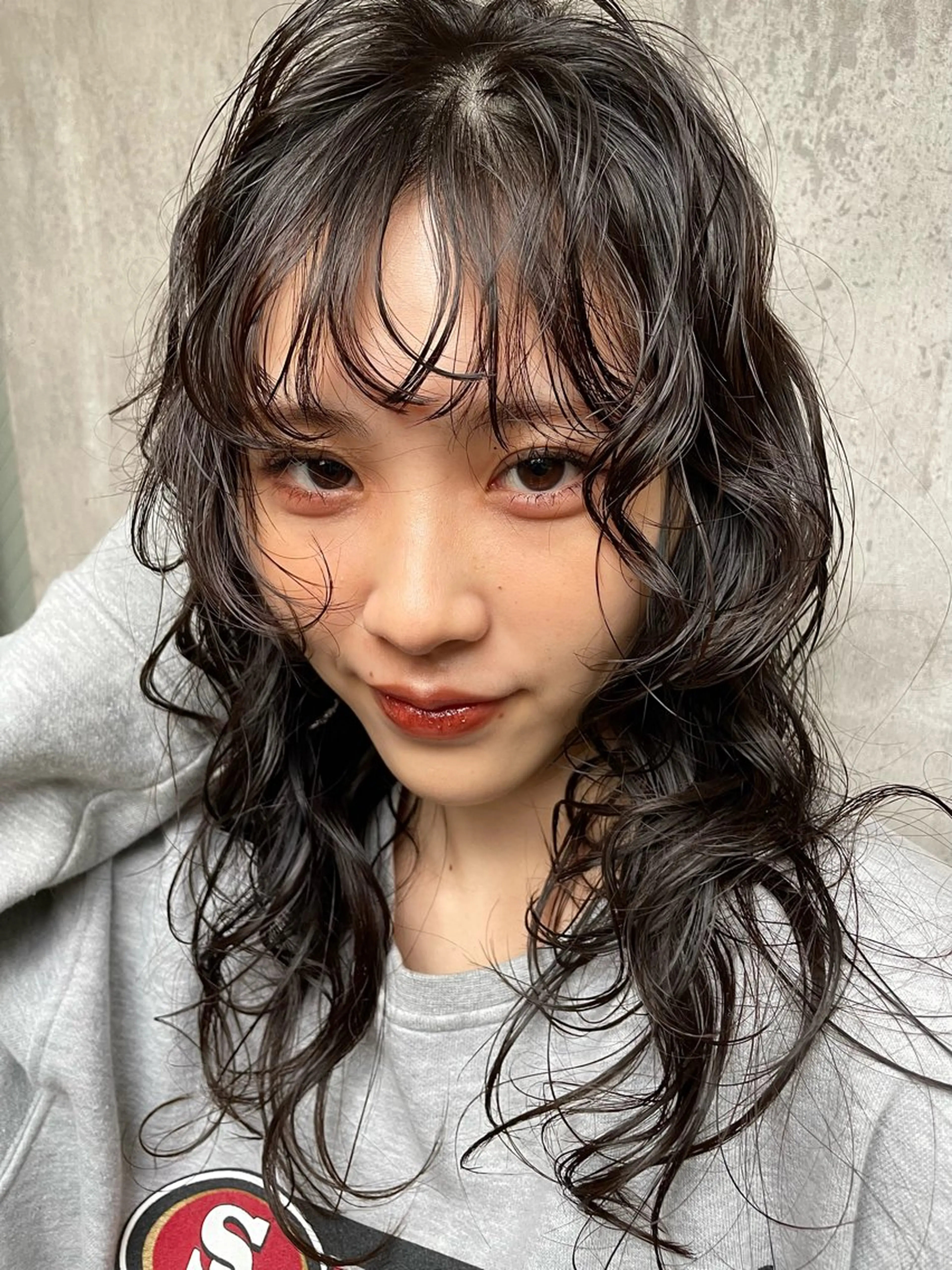 セミロング パーマ セミロングパーマ ウルフカット 【お洒落パーマ】 Elme　肥塚康汰郎のヘアスタイル