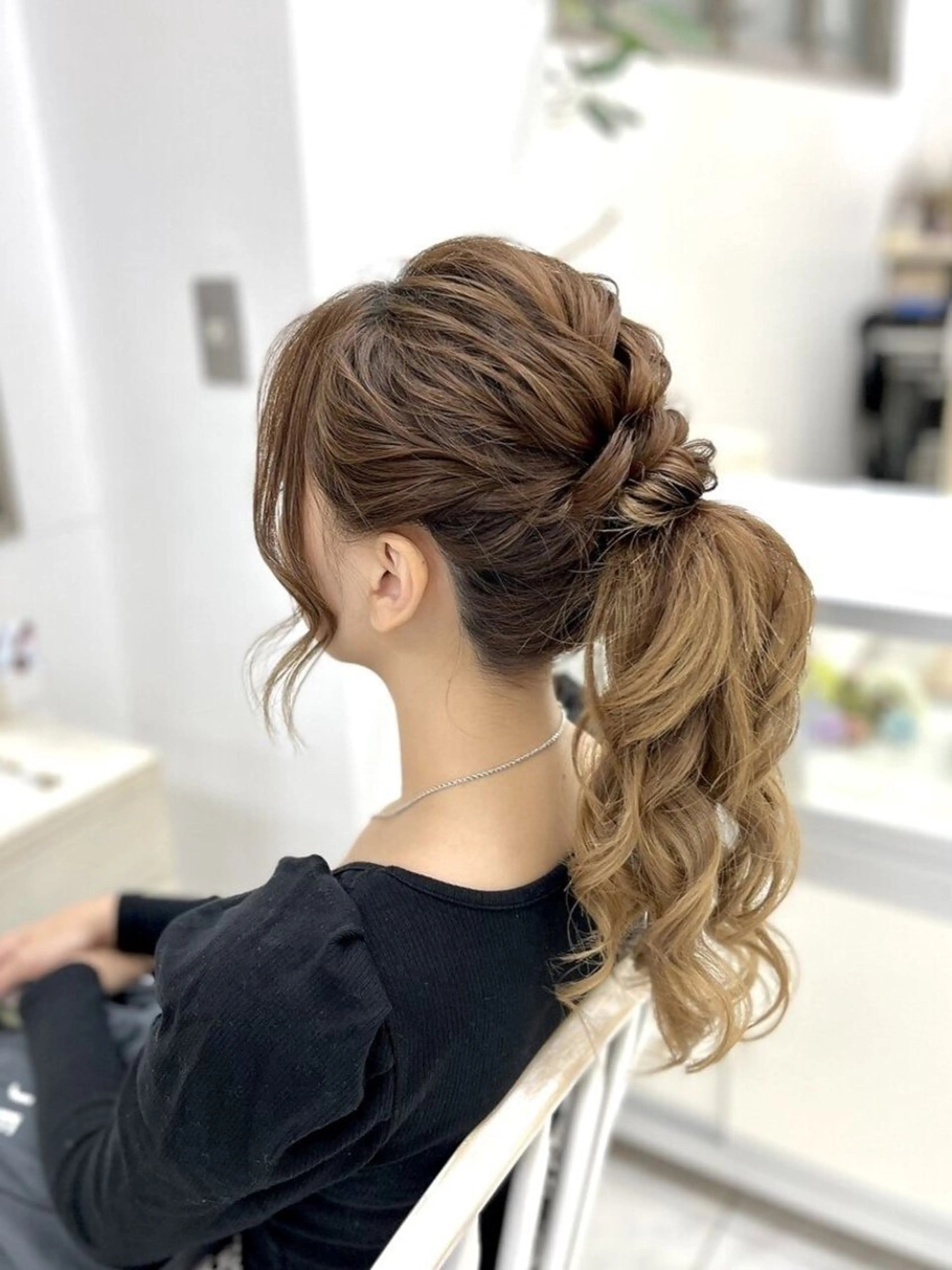 ヘアアレンジ ポニーテール ヘアセット 似合わせヘアメイク 💐オダギリチアキのヘアスタイル