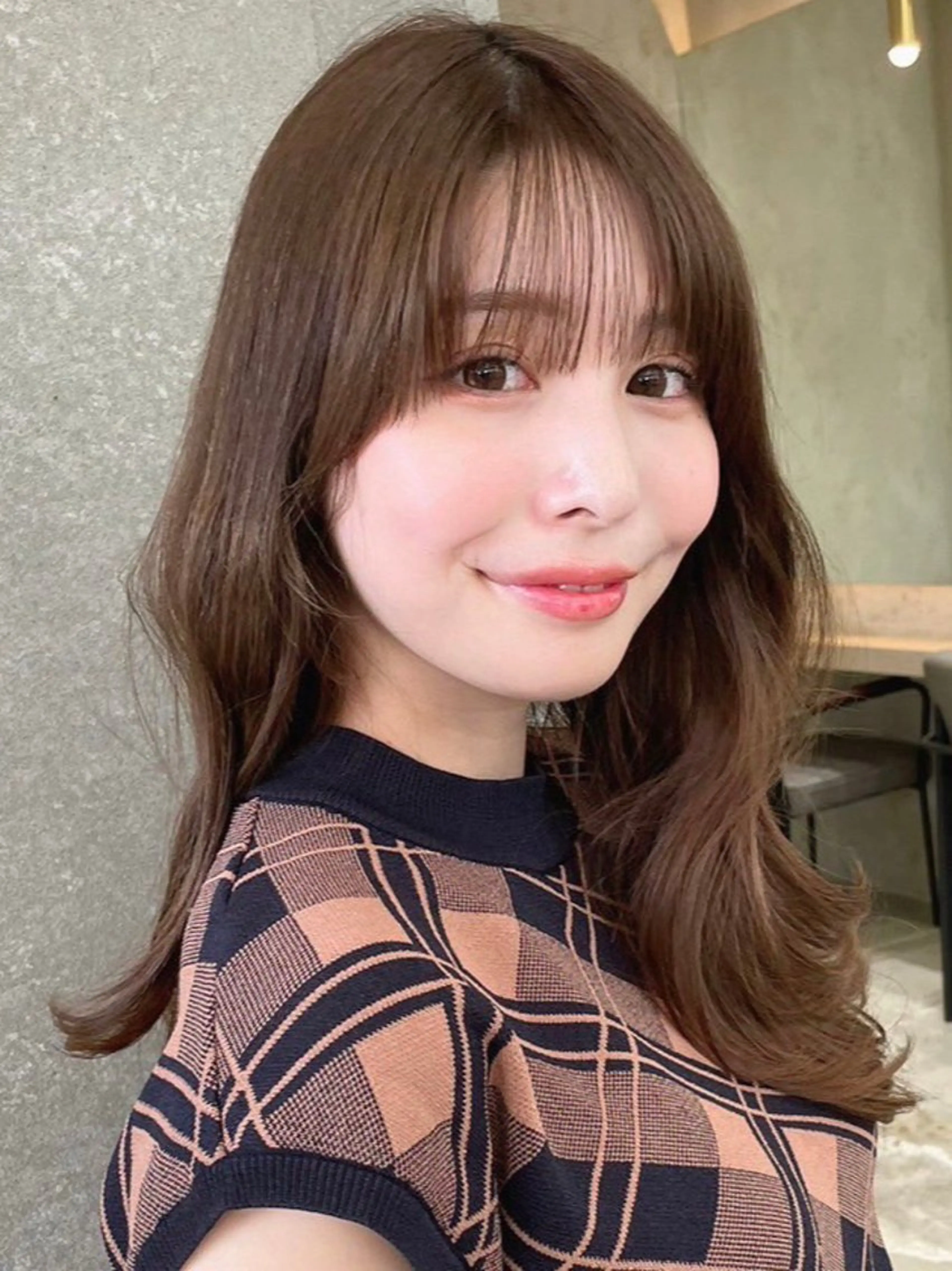 ロング カラー ベージュカラー 透明感カラー 韓国風ヘア カット ヘアカラー トリートメント ヘッドスパ 山崎/ボブ縮毛矯正 レイヤー髪質改善のヘアスタイル