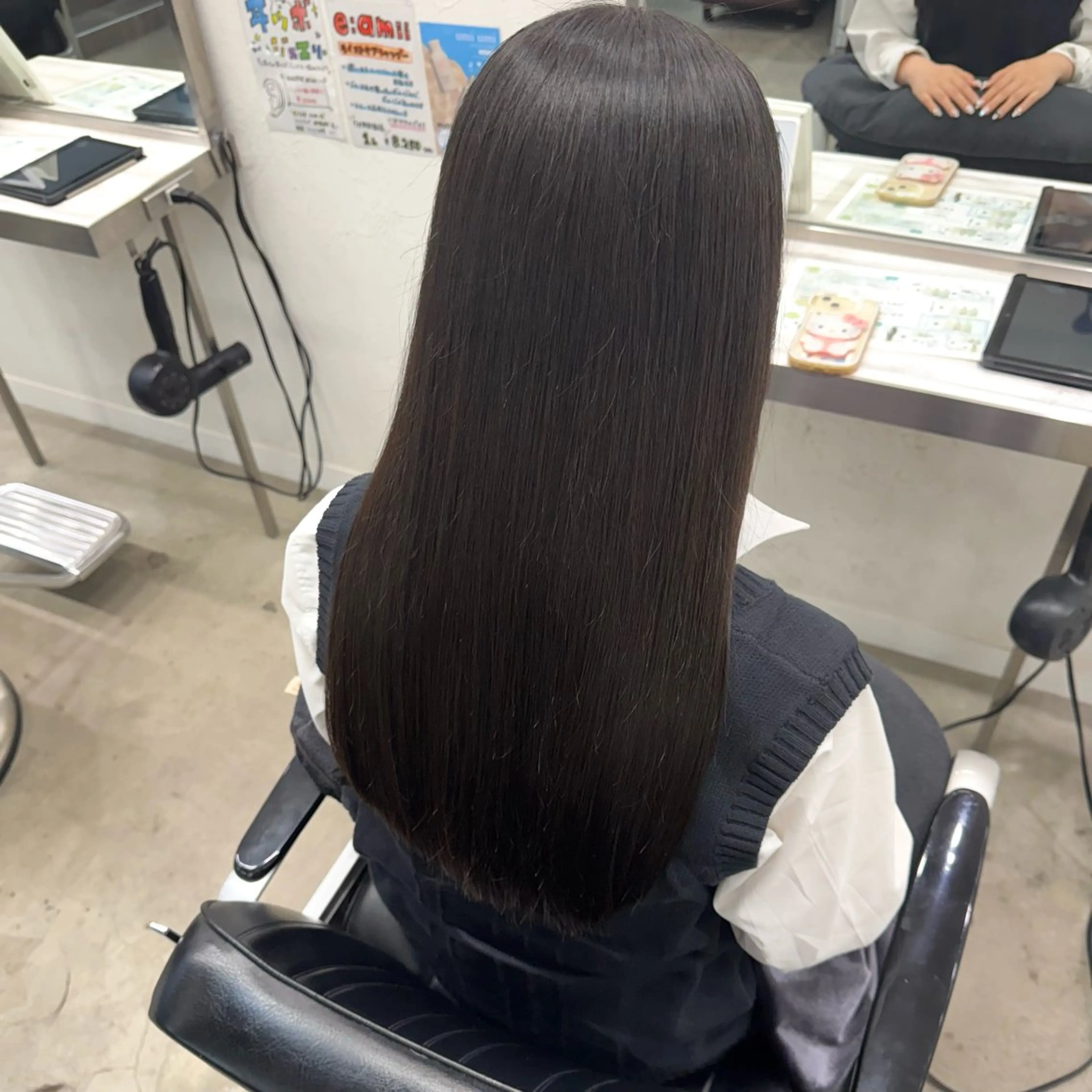ロング トリートメント カット 縮毛矯正/暗めカラー AYANO 💗🪽のヘアスタイル
