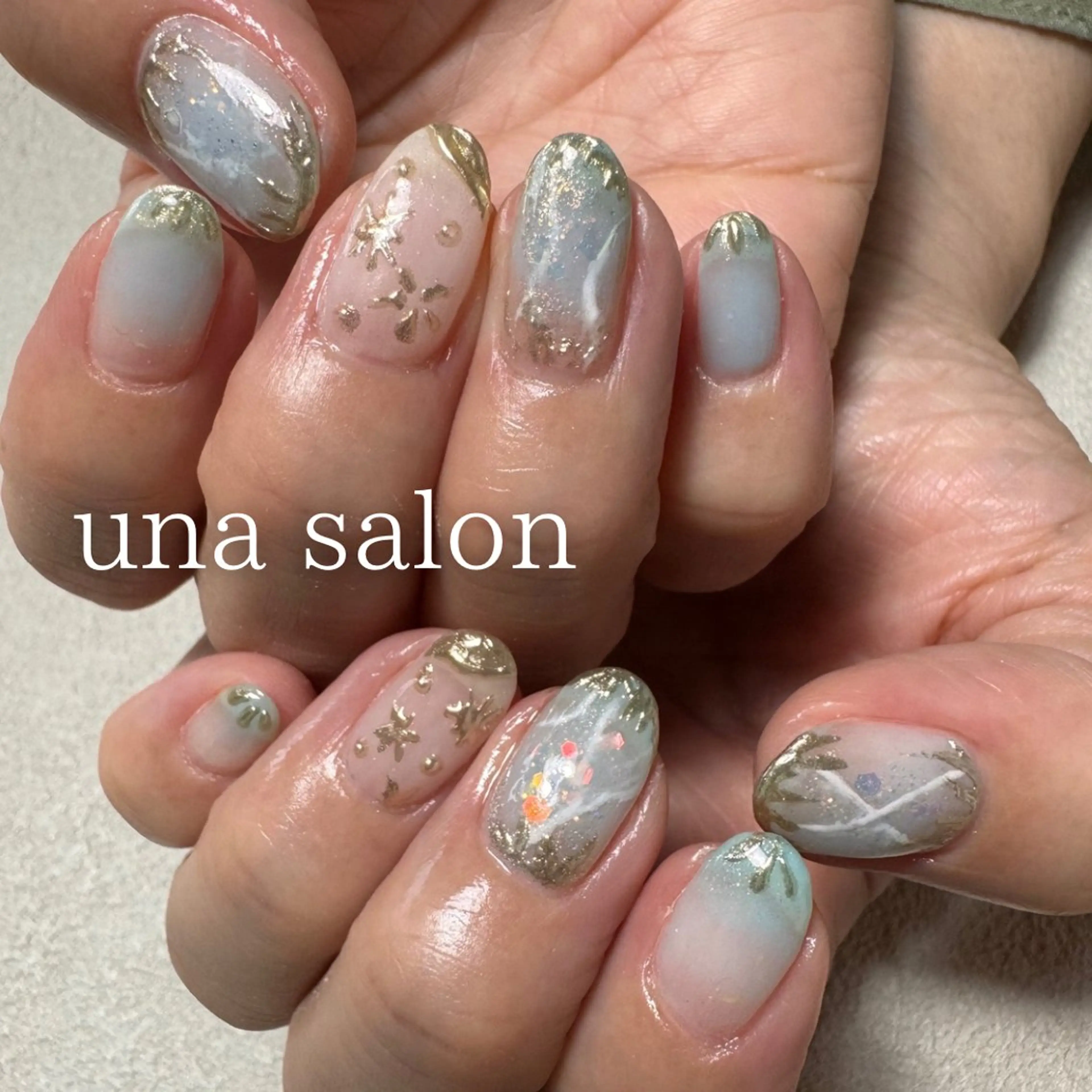 ネイル 大理石ネイル(マーブル) una salon / ネイル&顔脱毛のエステ・リラクイメージ