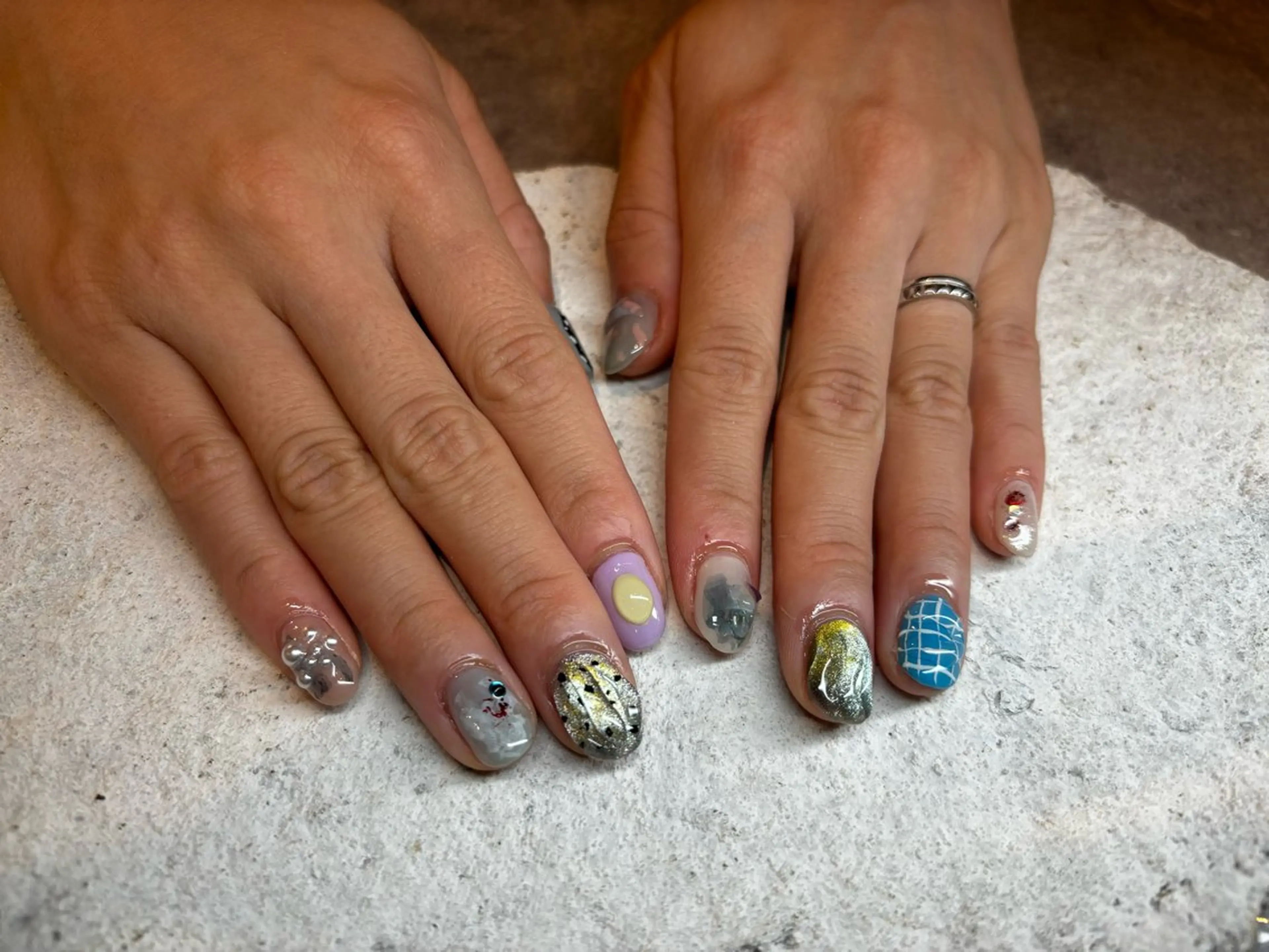 ネイル 持ち込み ニュアンスネイル HONOKA W 【深江橋店】のネイルデザイン