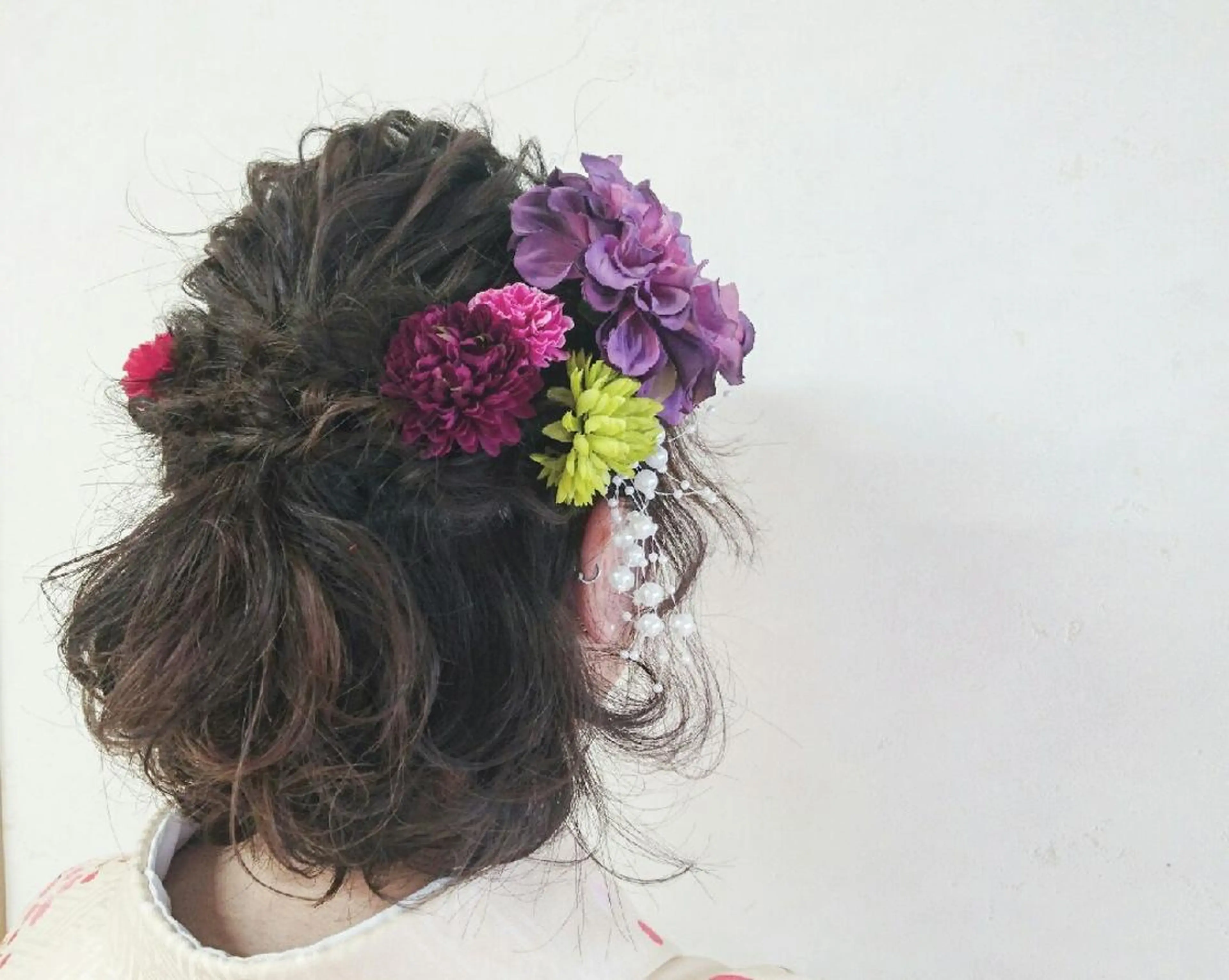 ヘアアレンジ ショート ハーフアップ ボブ 透明感ハイライト◎ 伊藤夏海のヘアスタイル