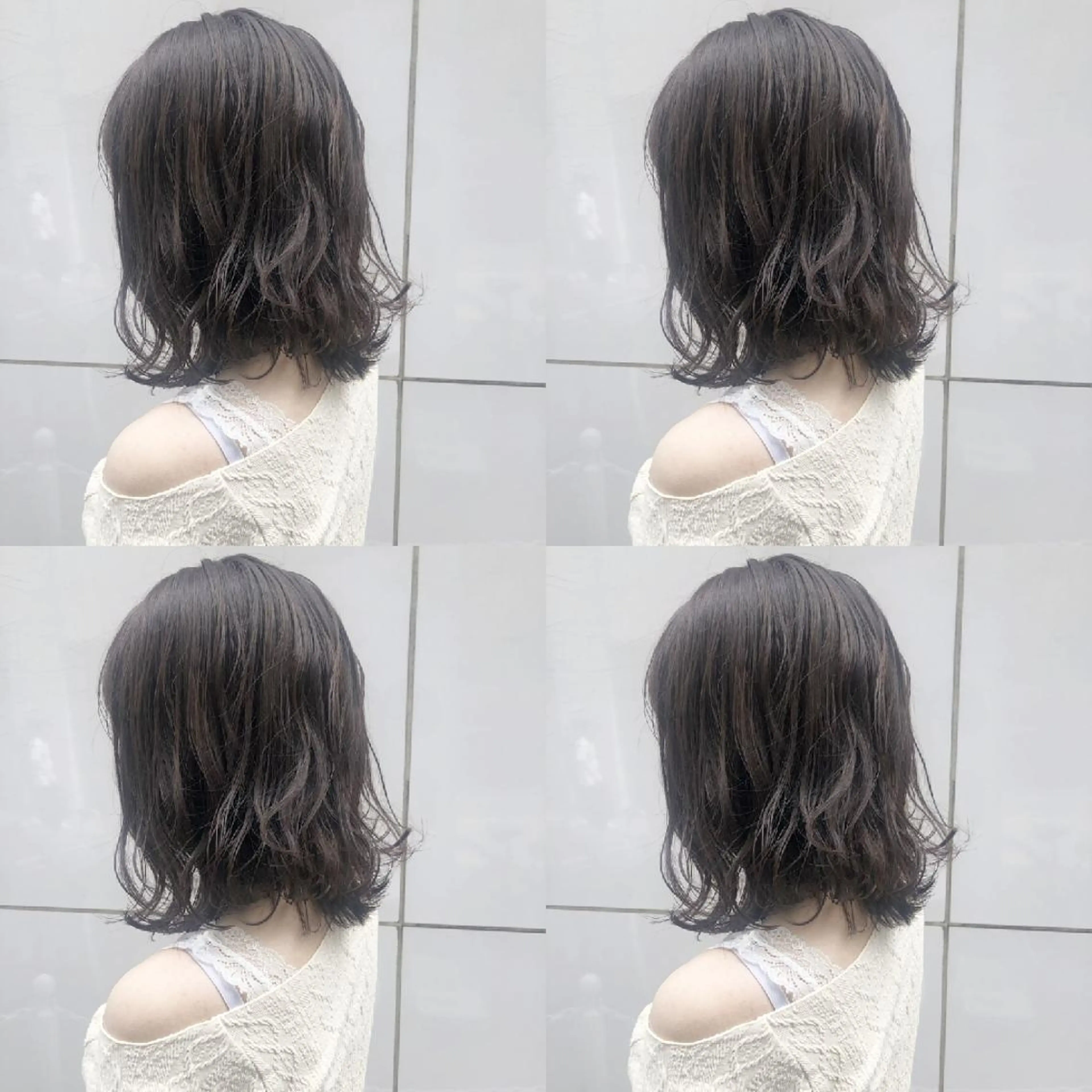 ミディアム カラー ヘアアレンジ グレージュ ヘアカラー トリートメント 竹内啓太 ボブのヘアスタイル