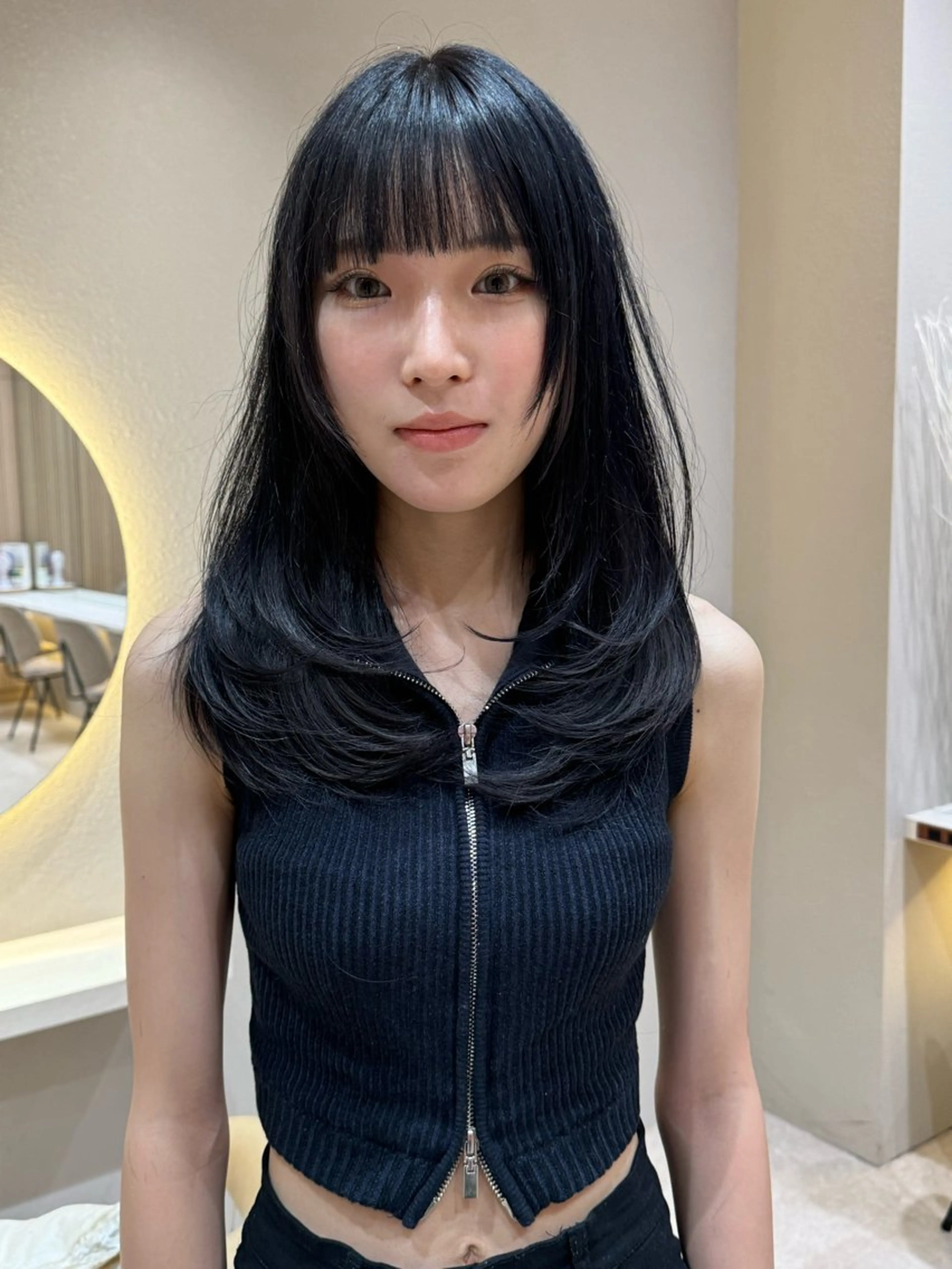 セミロング カット ヘアカラー トリートメント 🩵縮毛矯正・ボブ 岩原朋也🩵のヘアスタイル