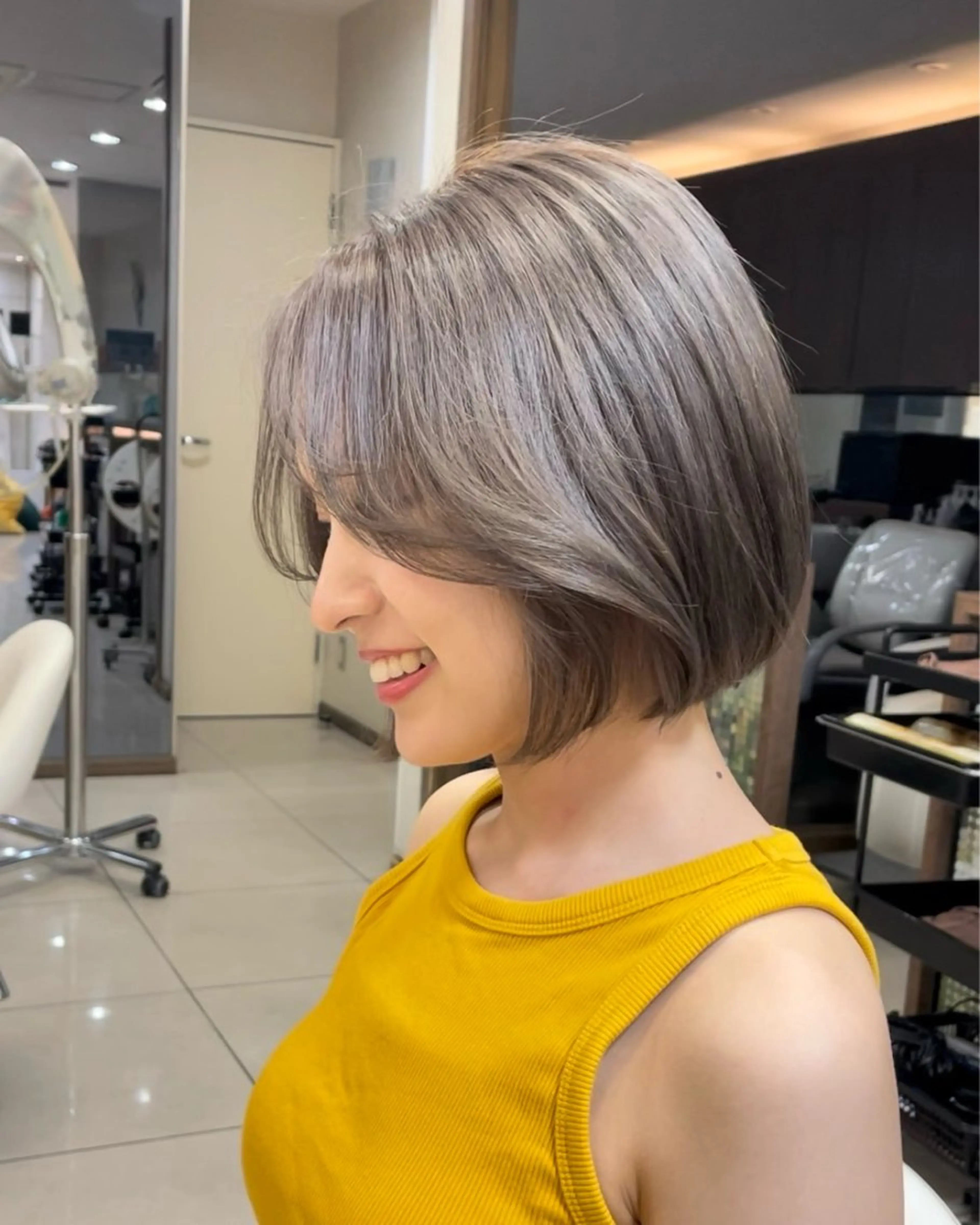 ショート カラー ヘアカラー トリートメント 北村 志織のヘアスタイル
