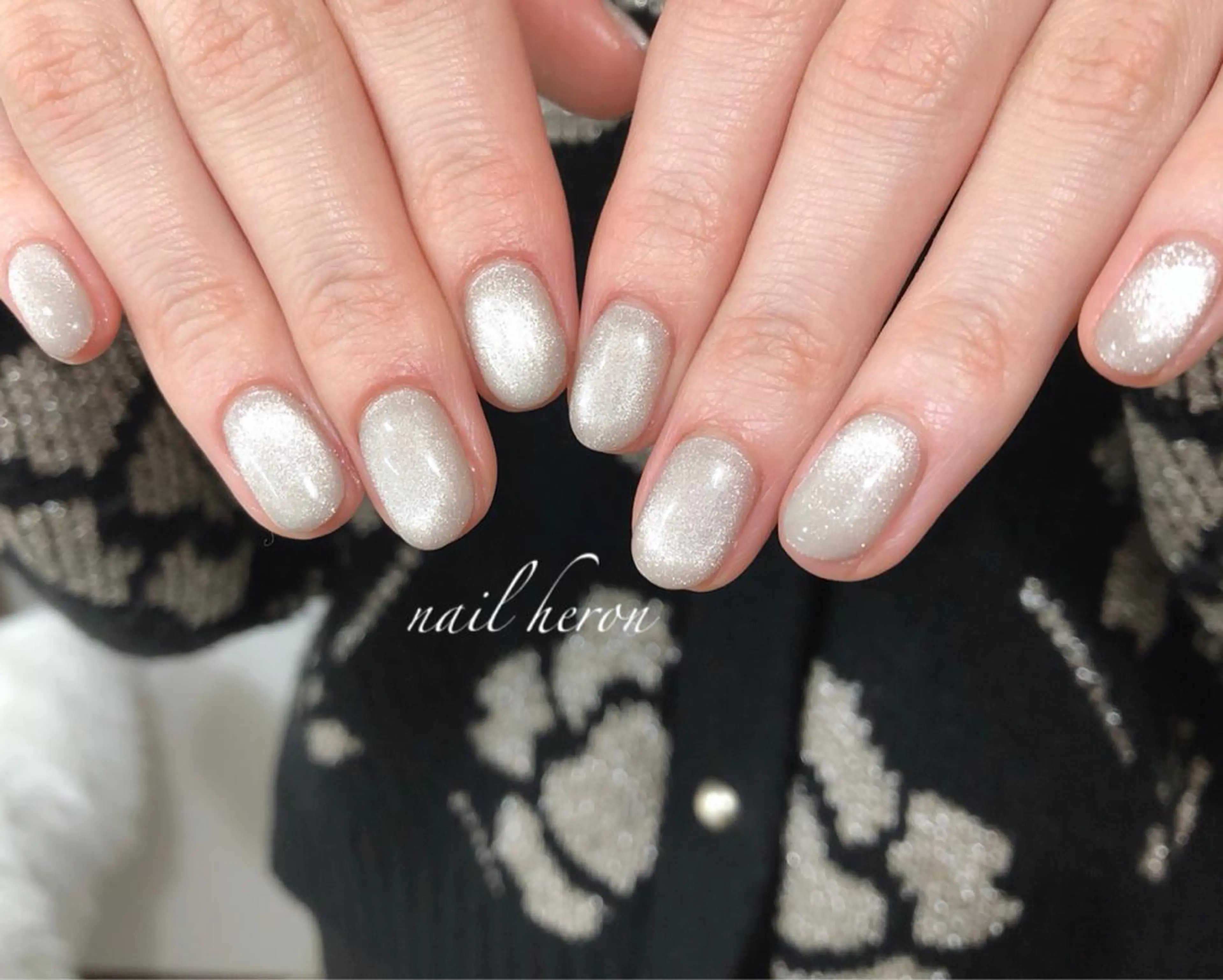 ネイル マグネットネイル ホワイト ハンドネイル nail heron所属・saki_ nail heronのその他イメージ