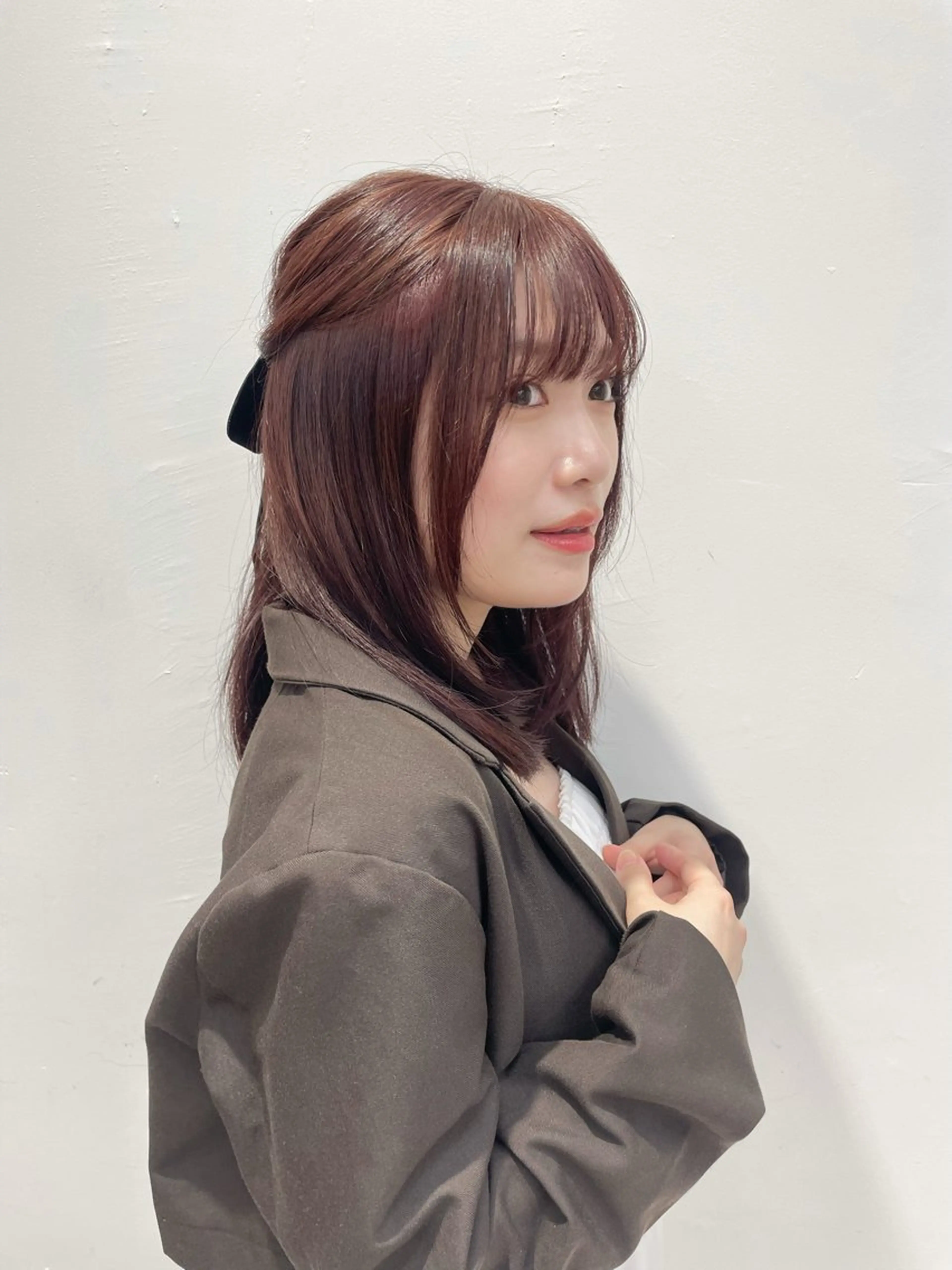 ミディアム カラー ヘアアレンジ ヘアカラー トリートメント 透明感カラー 🩰あさのヘアスタイル