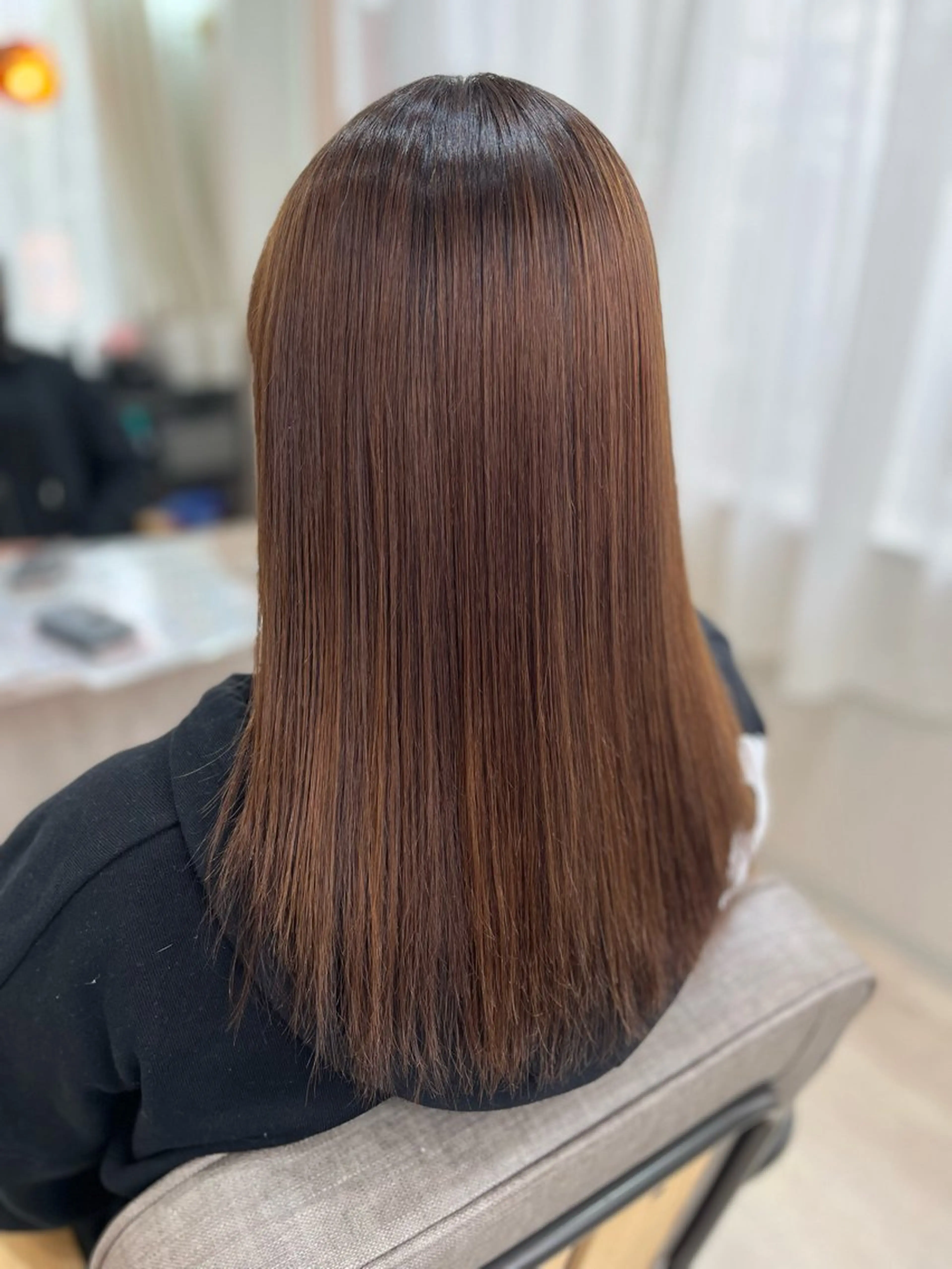 ミディアム パーマ 縮毛矯正 💙Ami💙 elubylovisのヘアスタイル
