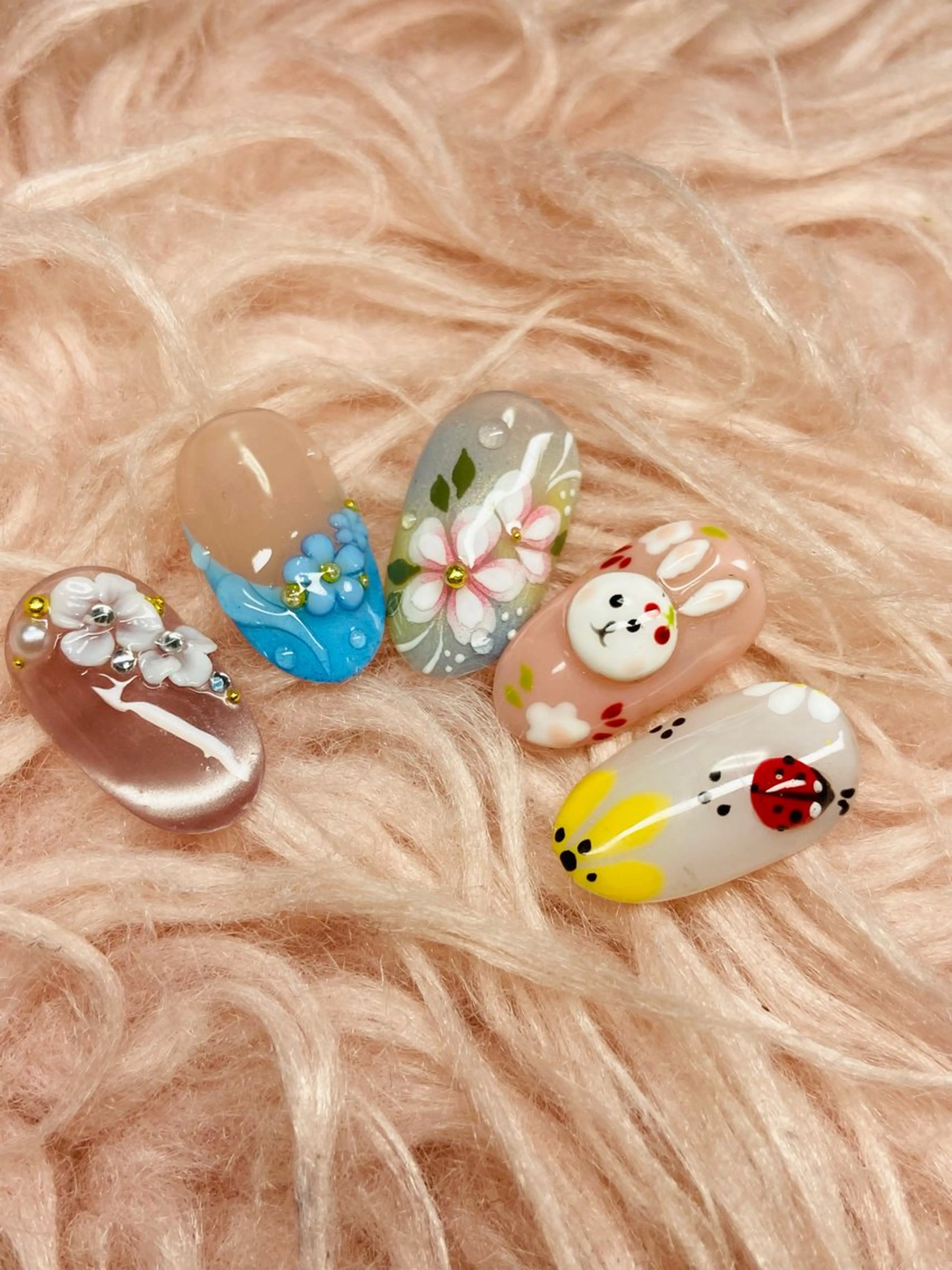 ネイル アートネイル 春ネイル HandSnail自宅サロン所属・HandSnail 座間自宅ネイルサロンのネイルデザイン