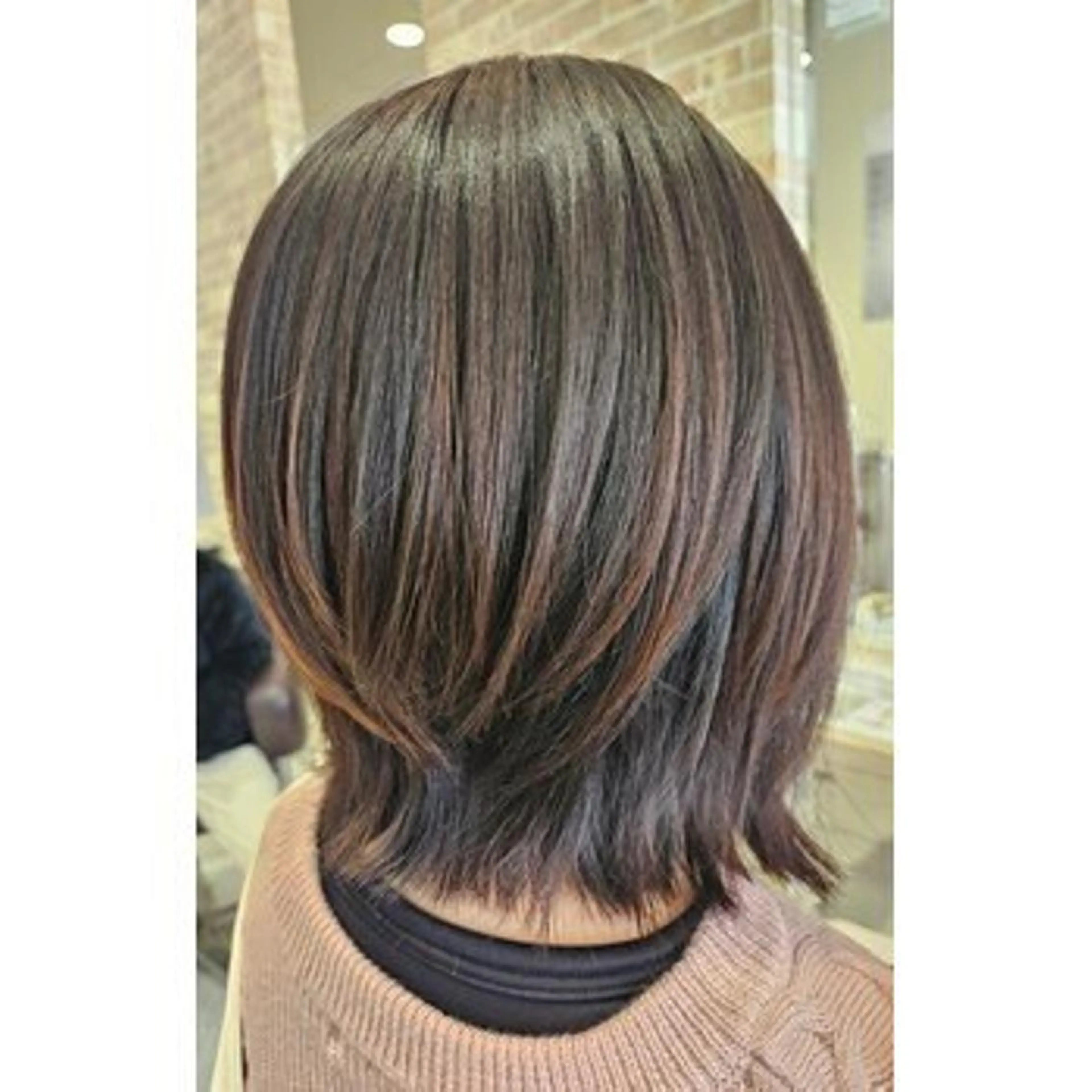 ミディアム ボブレイヤー ボブ レイヤーカット カット ヘアカラー トリートメント GRANDEUR まついのヘアスタイル