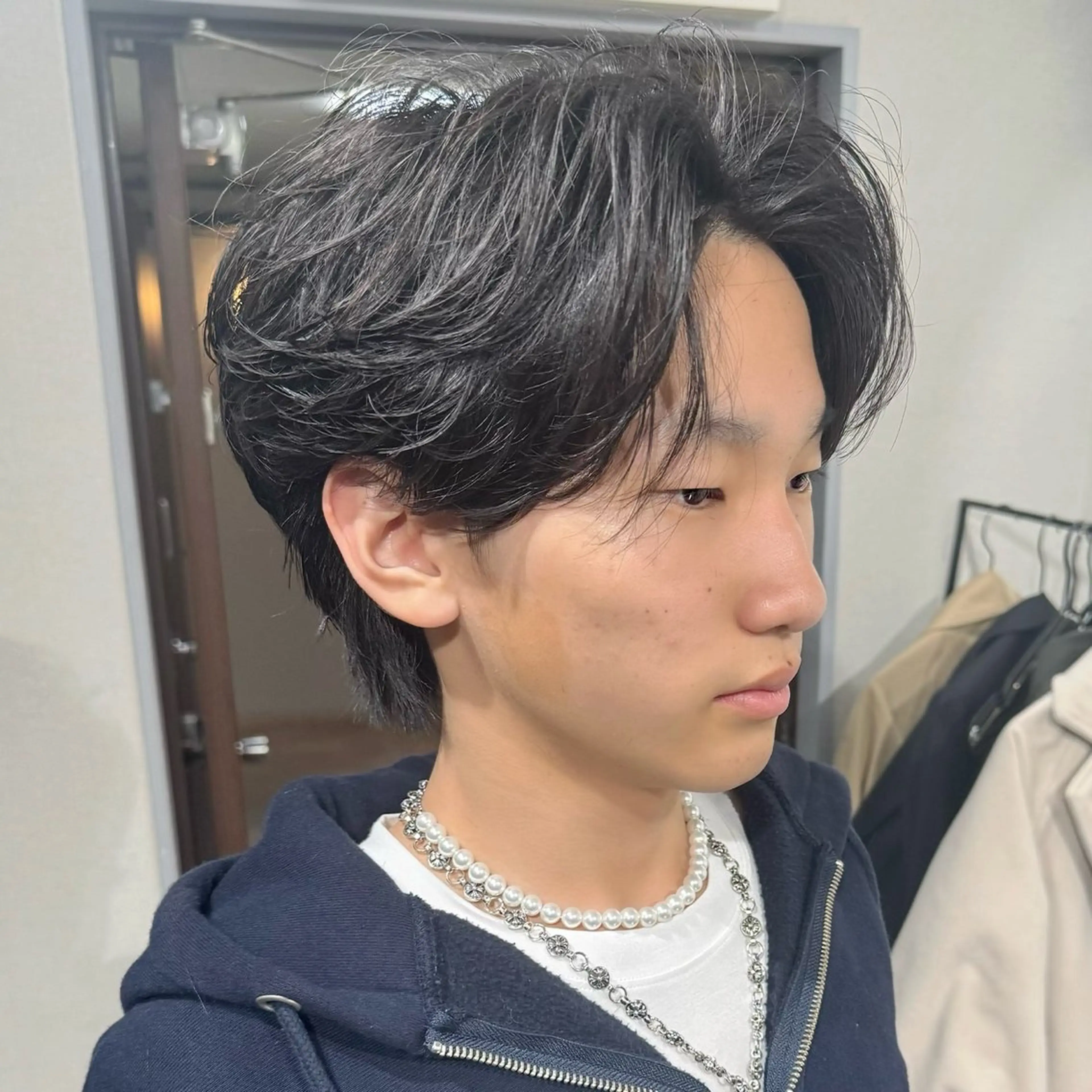 メンズ ビジネス メンズパーマ カット パーマ 表参道フェザーパーマ ニュアンスパーマのヘアスタイル