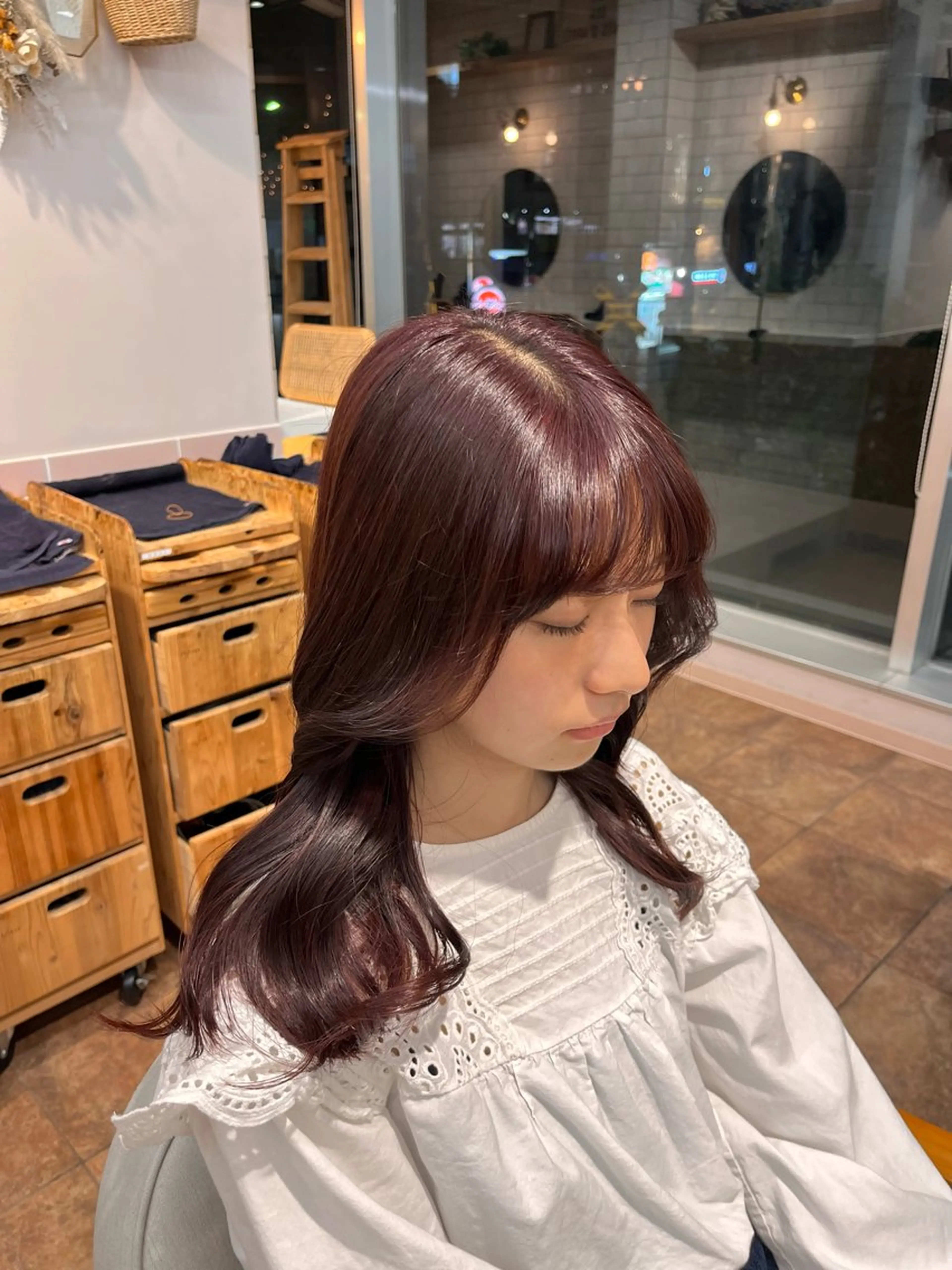 ミディアム カラー 🎀みさき🎀 韓国レイヤー ボブ♡のヘアスタイル