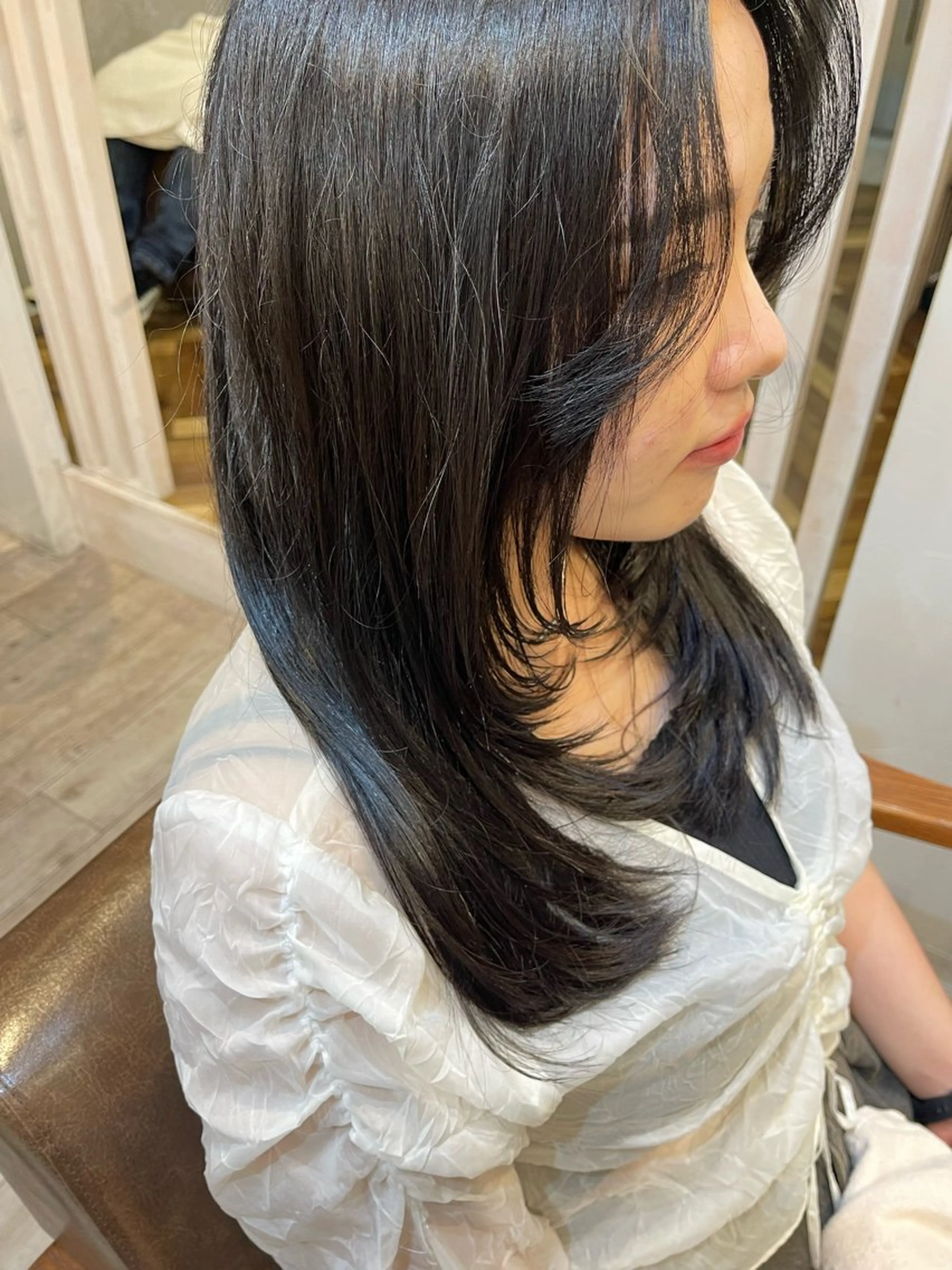 ロング レイヤーカット カット ヘアカラー hair MILE.所属・ゆうだい モデル募集中のヘアスタイル