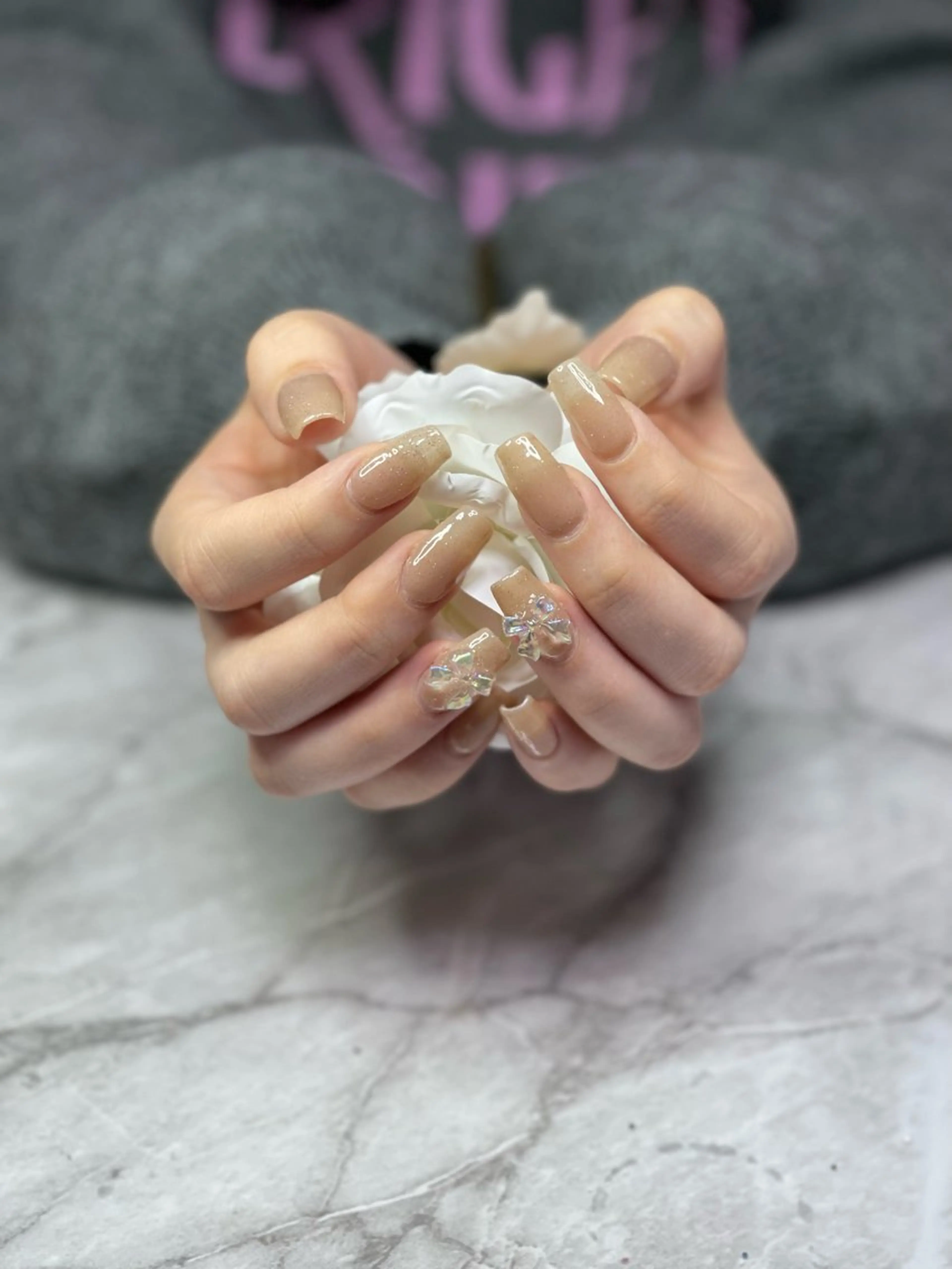 ネイル 長さ出し RUARI RISAのネイルデザイン