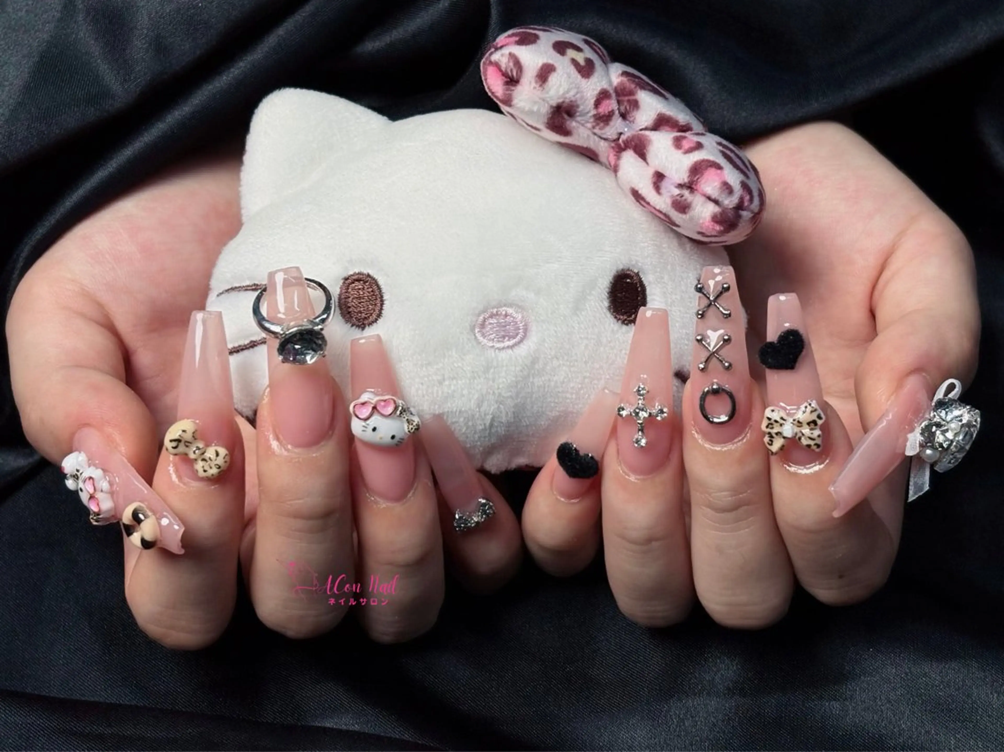 ネイル 桜ネイル 長さ出し フラワーネイル フレンチネイル ジェルネイル ハンドネイル AConNailSalon所属・ACon NailSalonのネイルデザイン