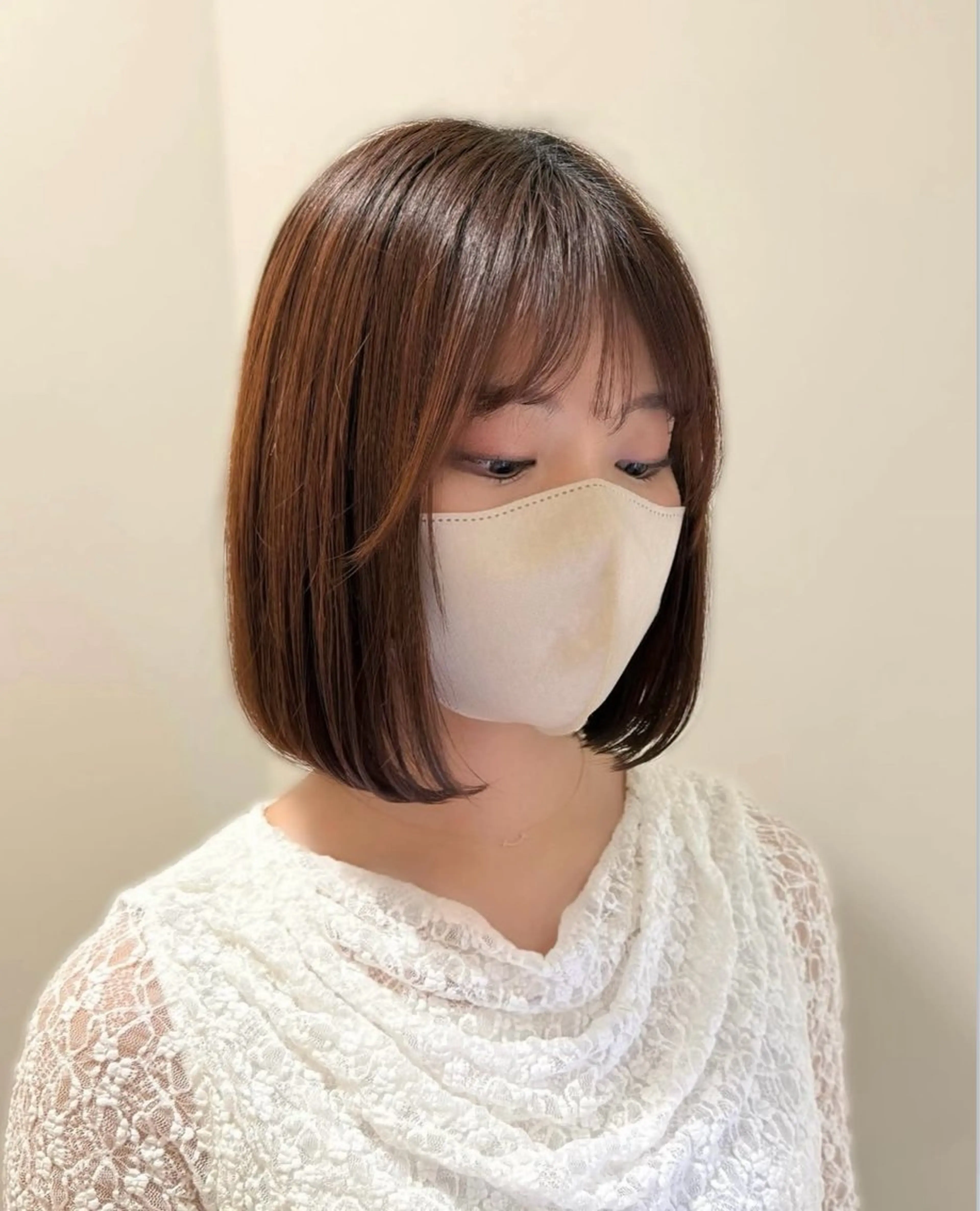 ミディアム TOMTO所属・wakana／ 無料カットモデル募集のヘアスタイル