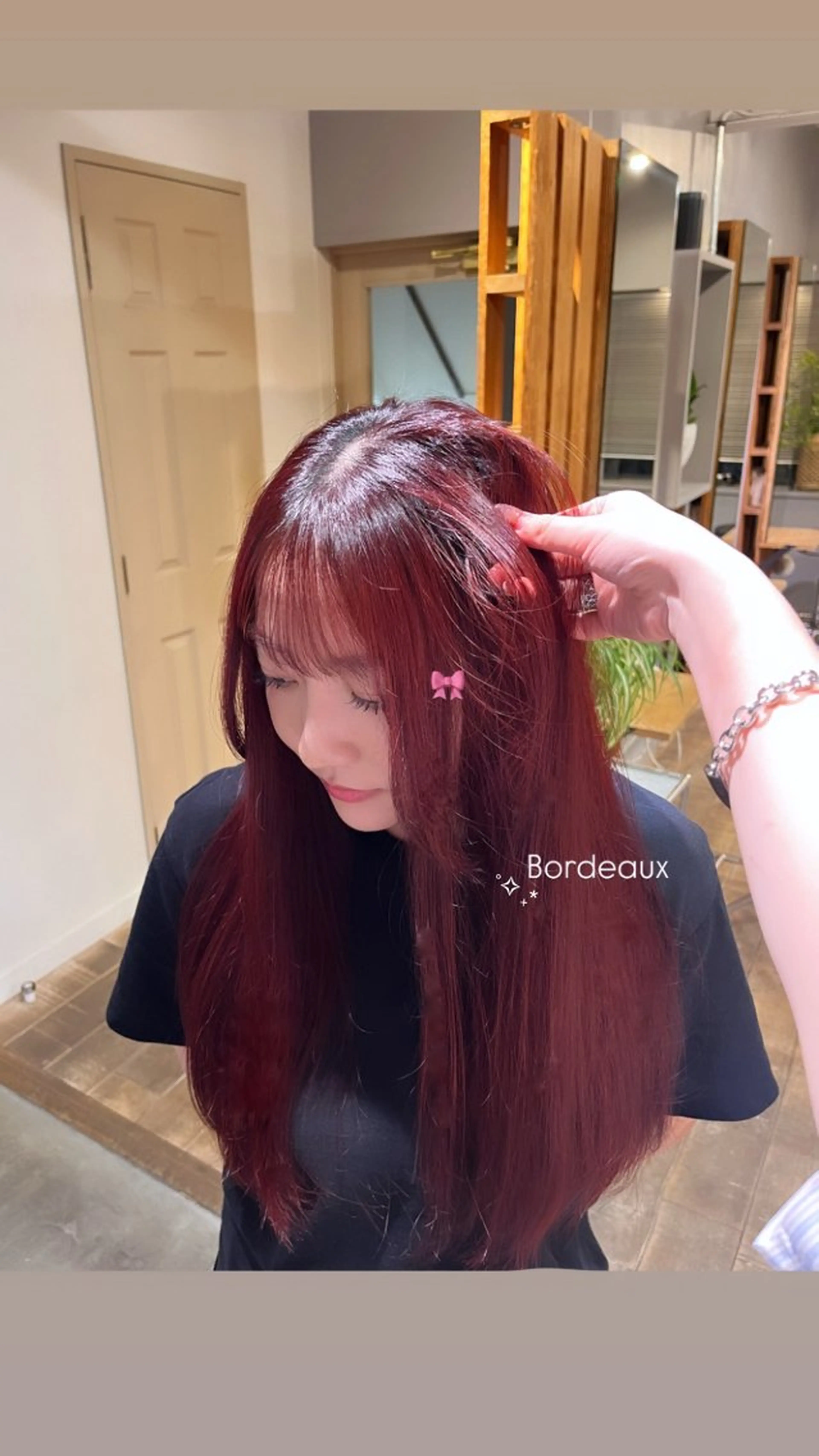 ロング カラー ボルドーカラー ヘアカラー トリートメント alku 中目黒所属・ai🎀中目黒美容室 /暖色×ガーリーのヘアスタイル