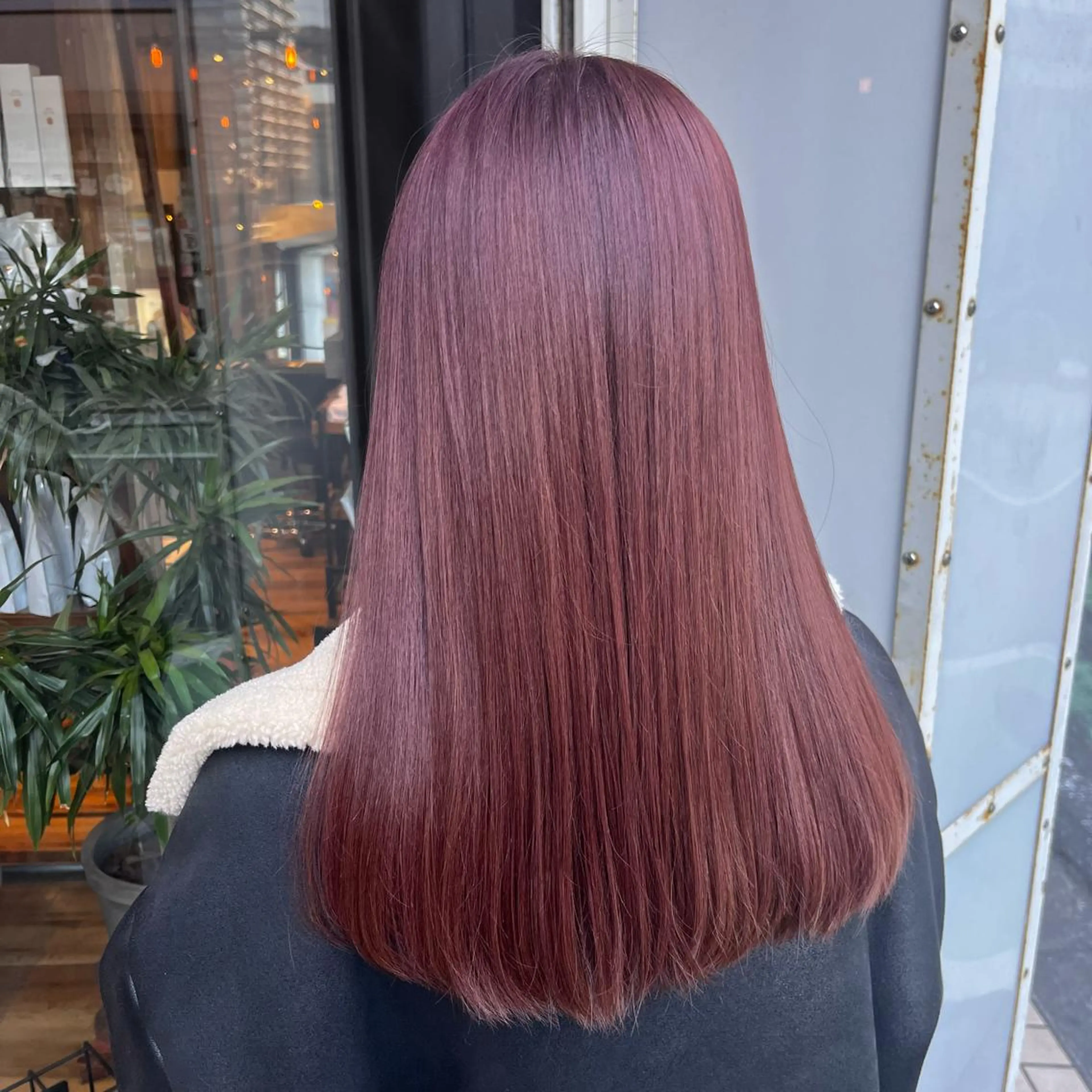 ロング カラー カシス ダブルカラー ピンクカラー ヘアカラー トリートメント おくだ　りお /ハイトーンカラーのヘアスタイル