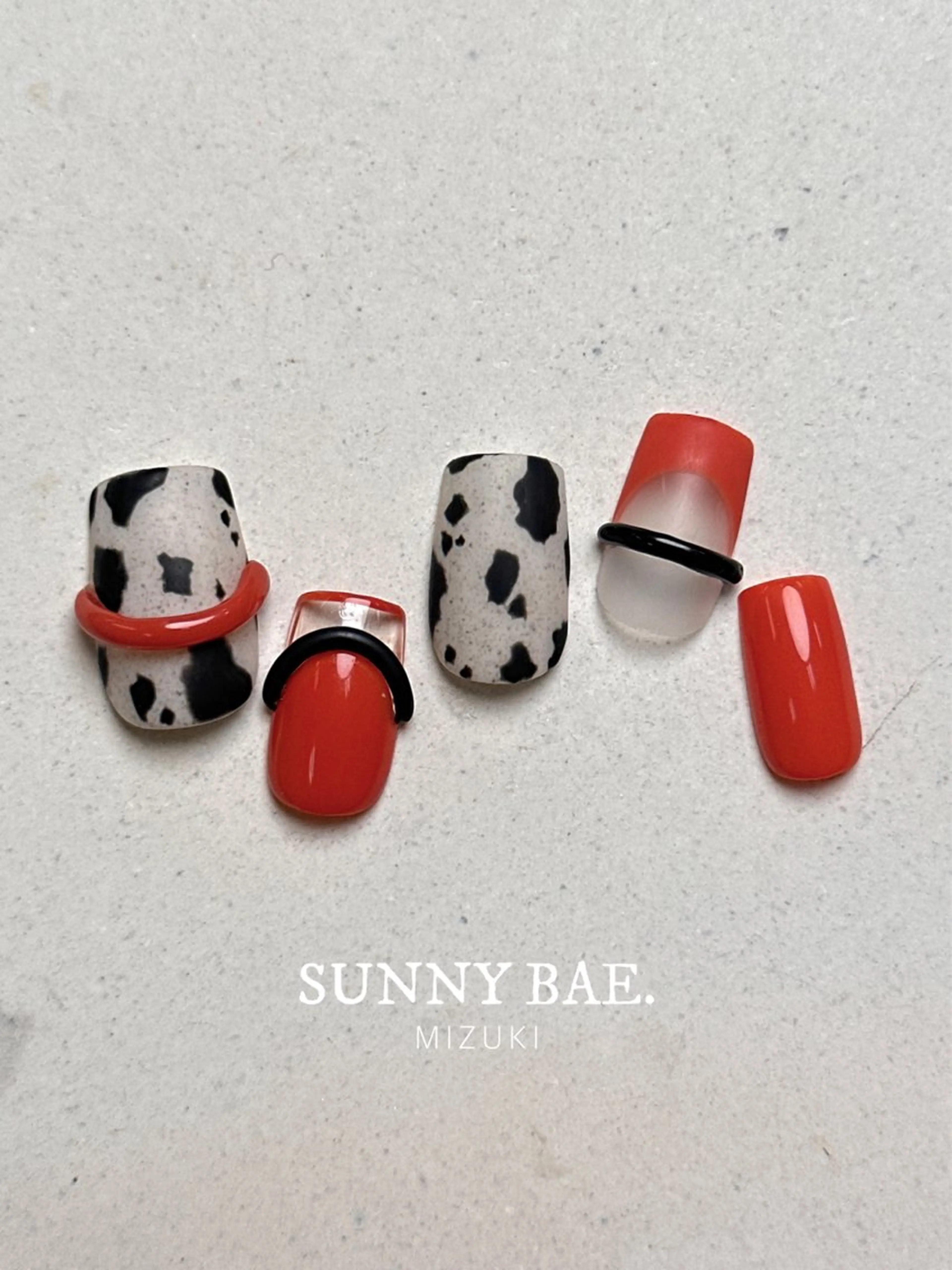 ネイル ジェルネイル マットネイル オレンジ ハンドネイル SUNNY BAE. 🌼MIZUKIのネイルデザイン