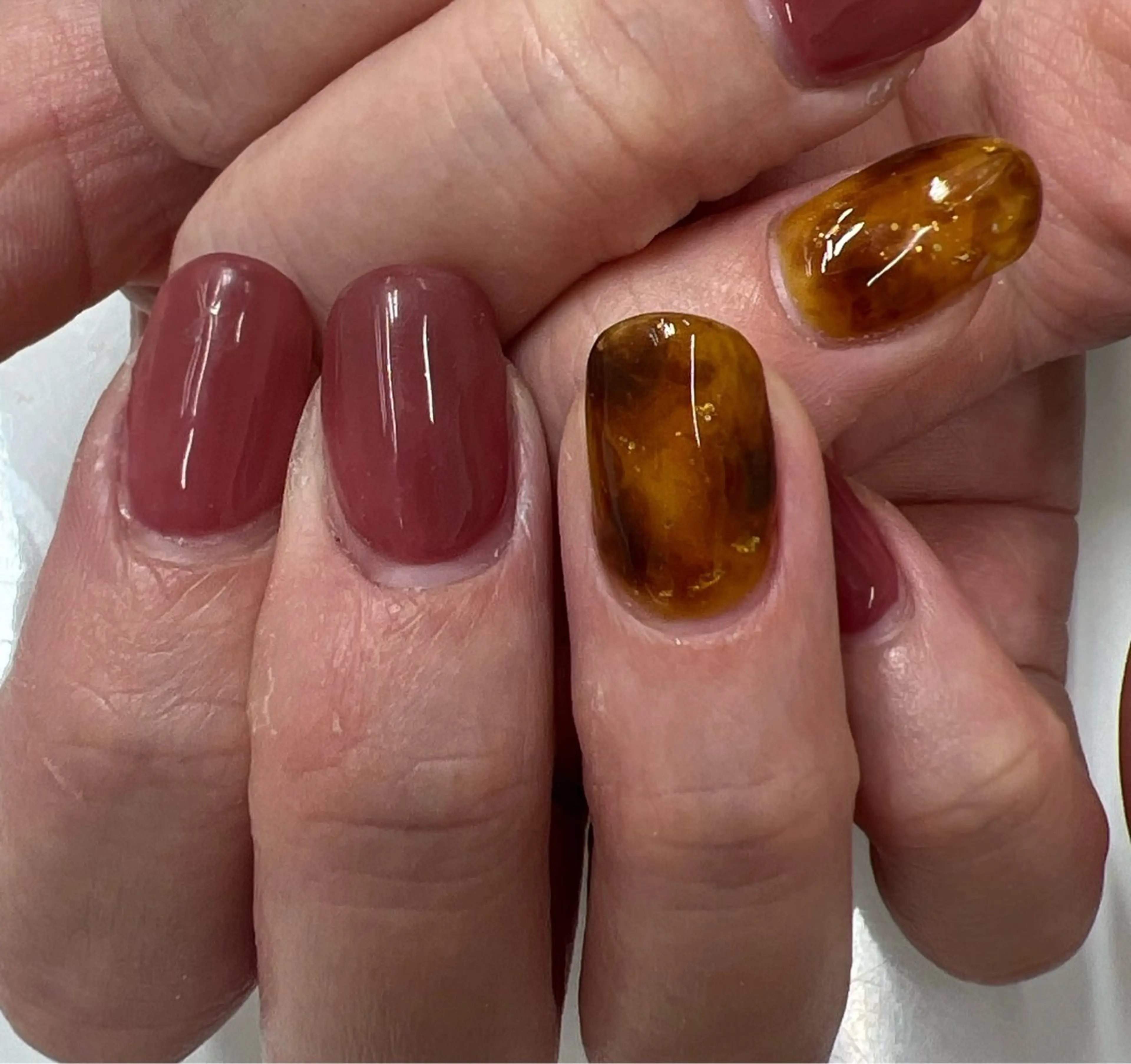 ネイル アートネイル べっ甲ネイル ワンカラーネイル CASITA Nail Atelier所属・CASITA♡ MAMIのネイルデザイン