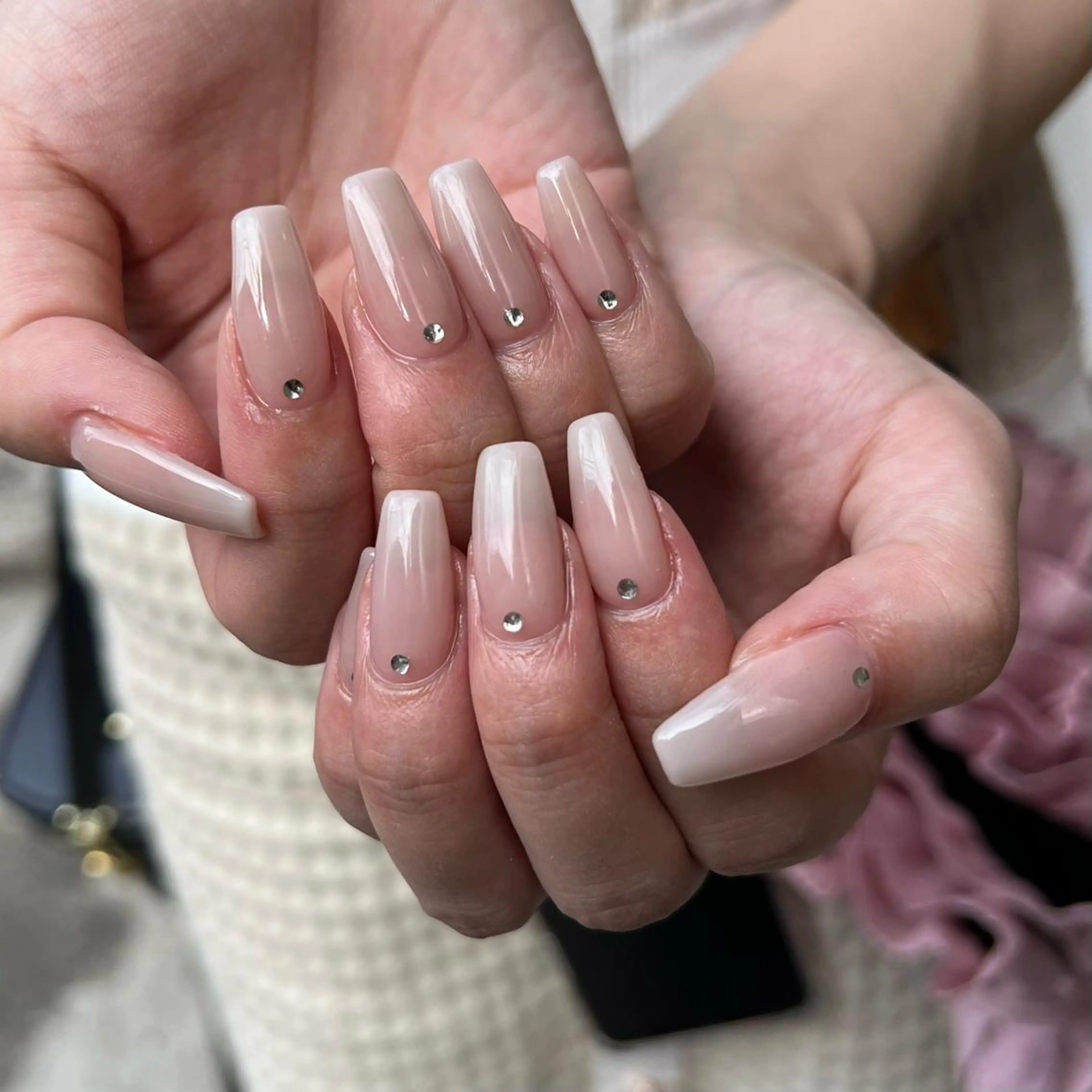 ネイル グラデーション ピンク ピンクベージュ 酒井 サカイのネイルデザイン