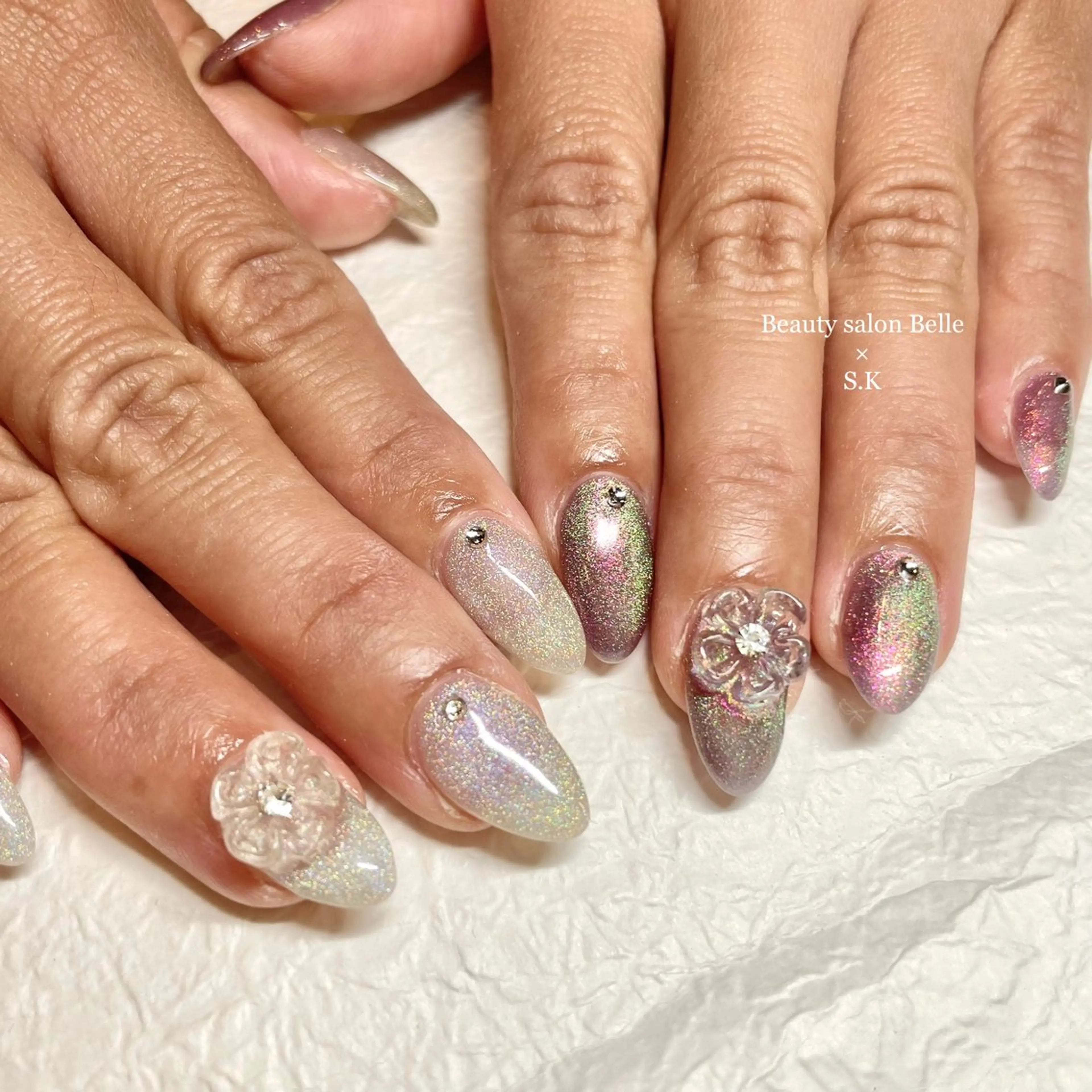ネイル マグネットネイル ハンドネイル ラヴィアンローズ所属・S. kurumiのネイルデザイン