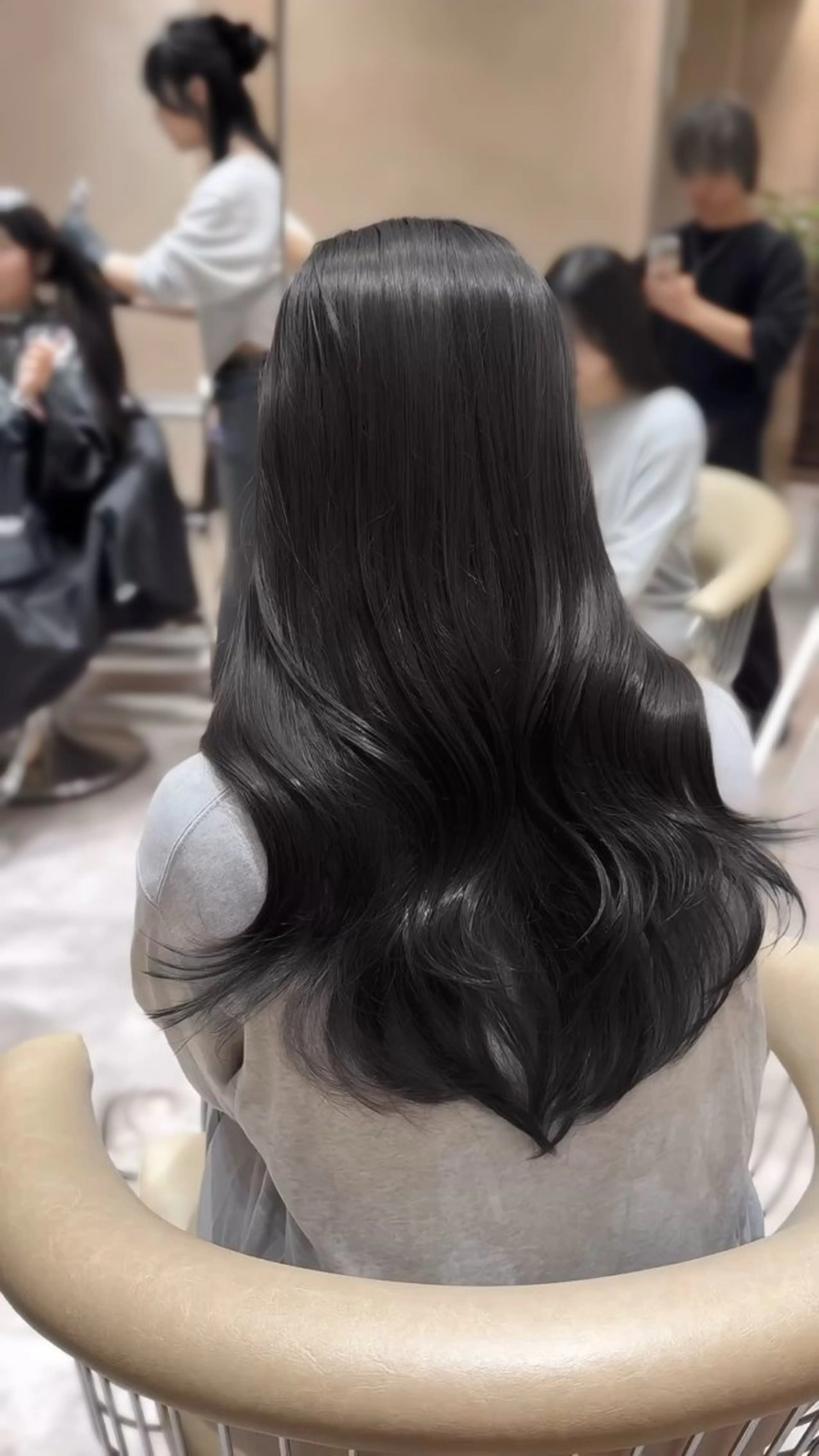 セミロング カット ヘアカラー トリートメント 韓国ヘア/ベージュ カラー/髪質改善/涼のヘアスタイル