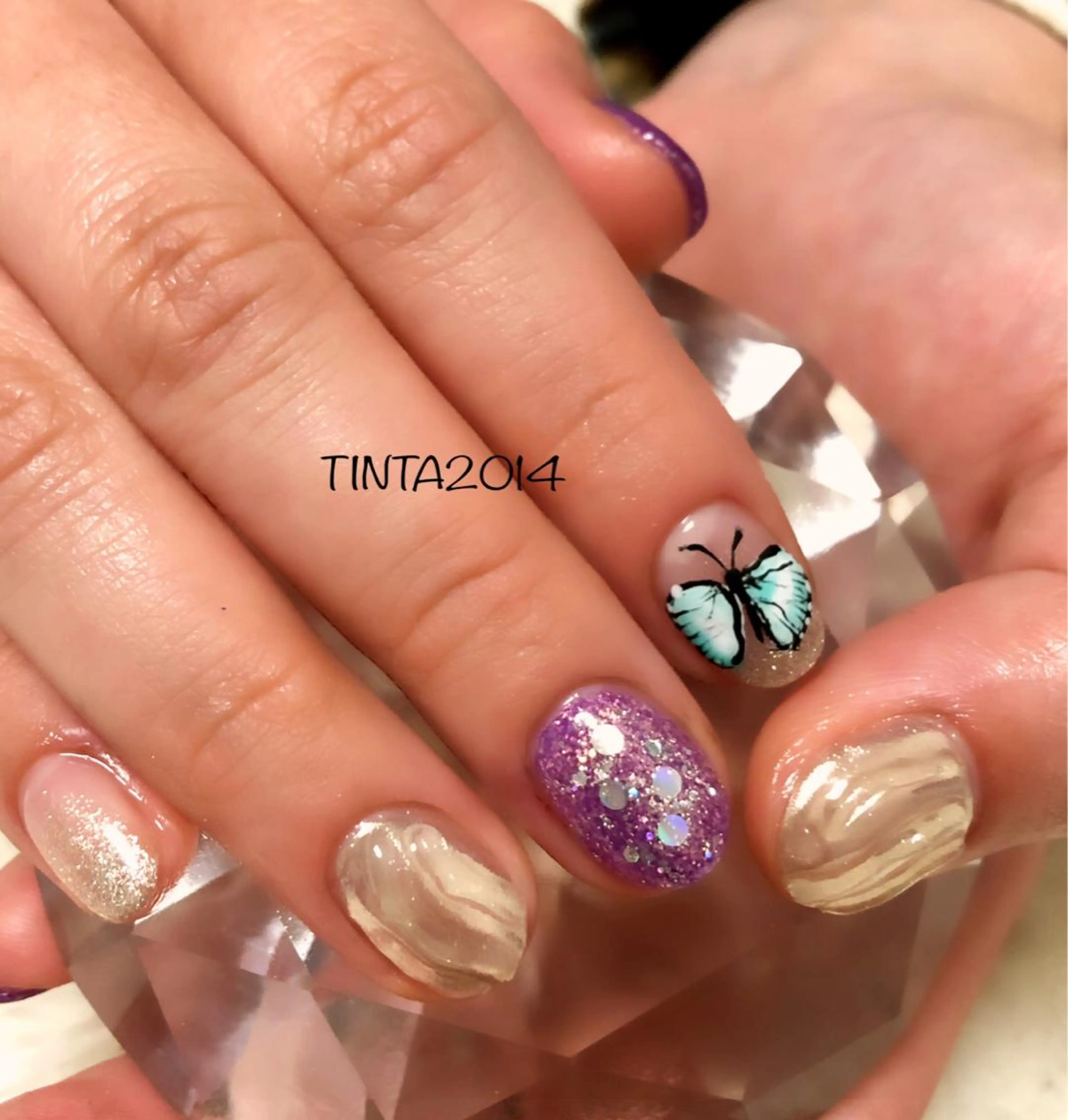 ネイル ミラーネイル ネイルサロン ティンタ所属・馬場 典子のネイルデザイン