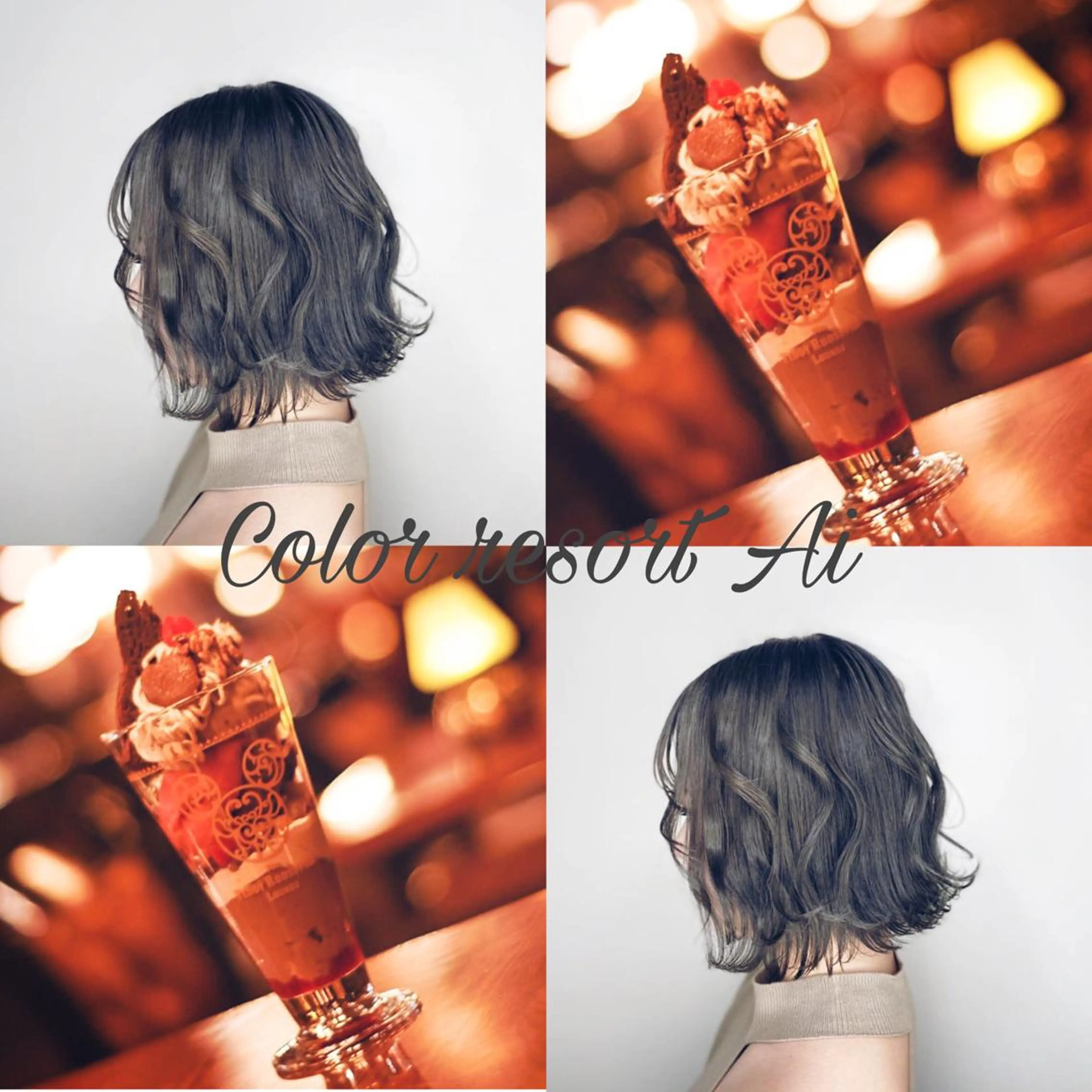 ショート カラー 透明感カラー 青柳凌平のヘアスタイル