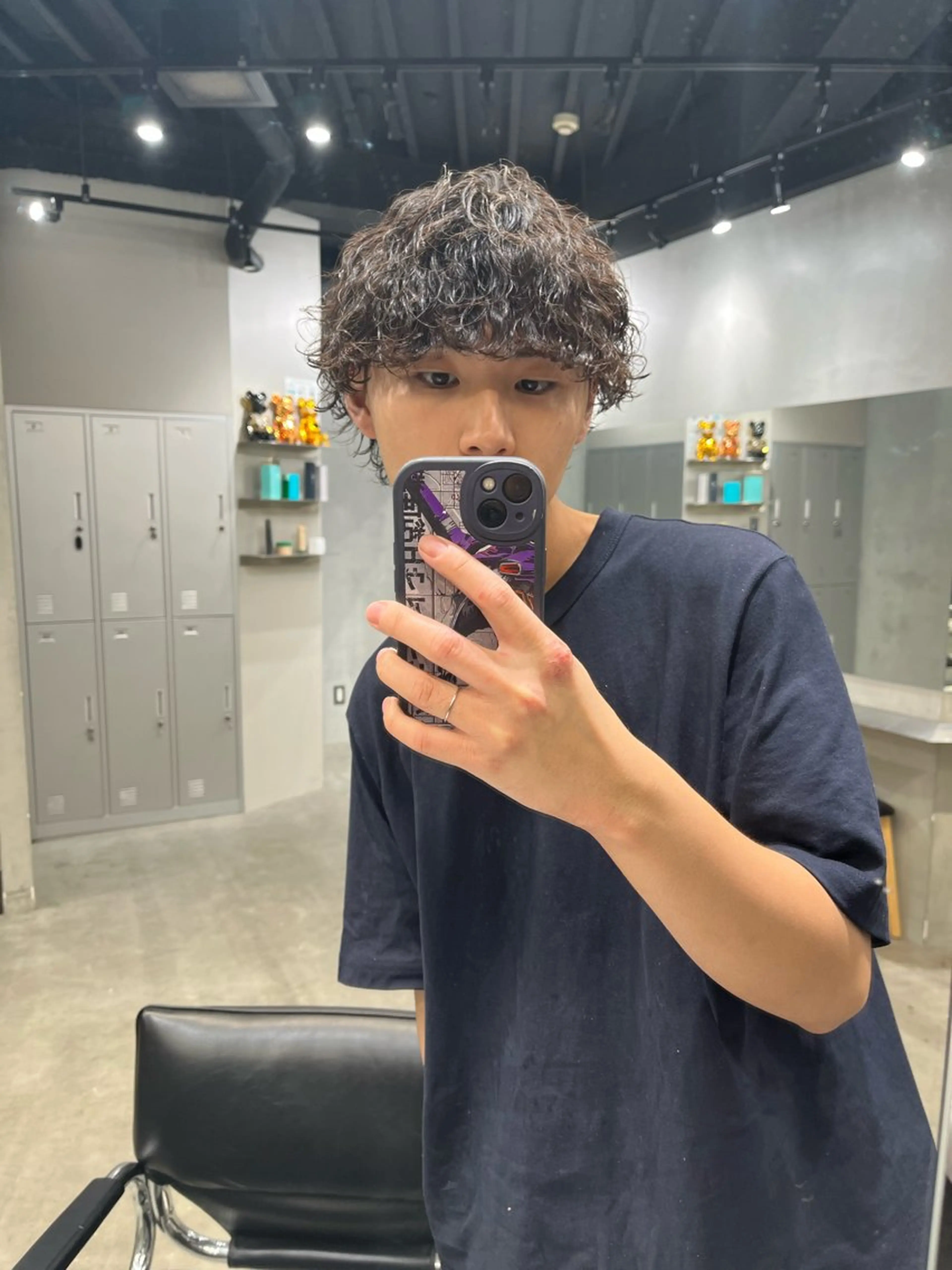 パーマ メンズ メンズウルフカット ウルフカット カット パーマ fifth　石垣 海音のヘアスタイル