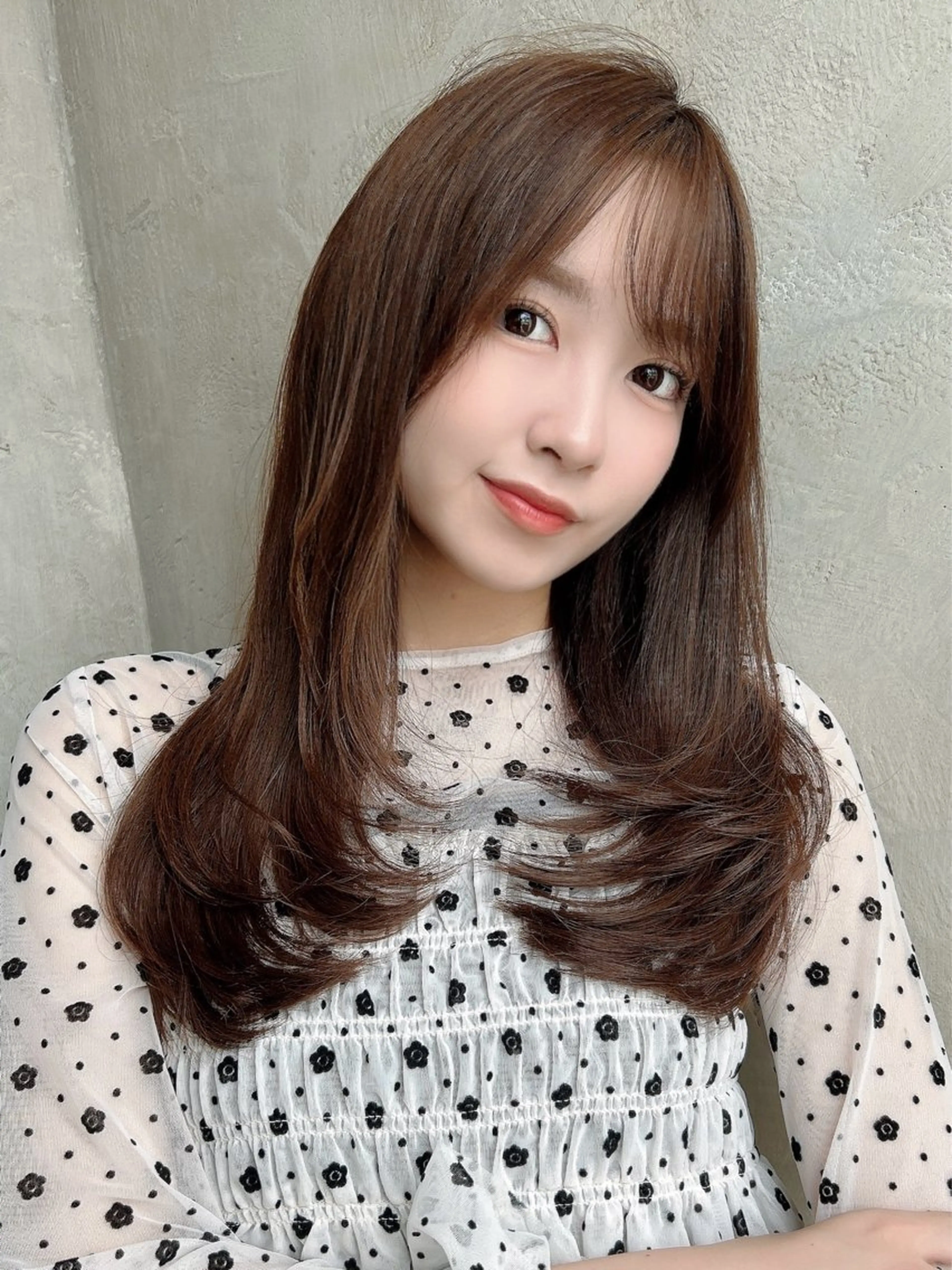ロング カラー カット ヘアカラー トリートメント 新宿✨レイヤーカット 韓国ヘア/坂本亜裟海のヘアスタイル