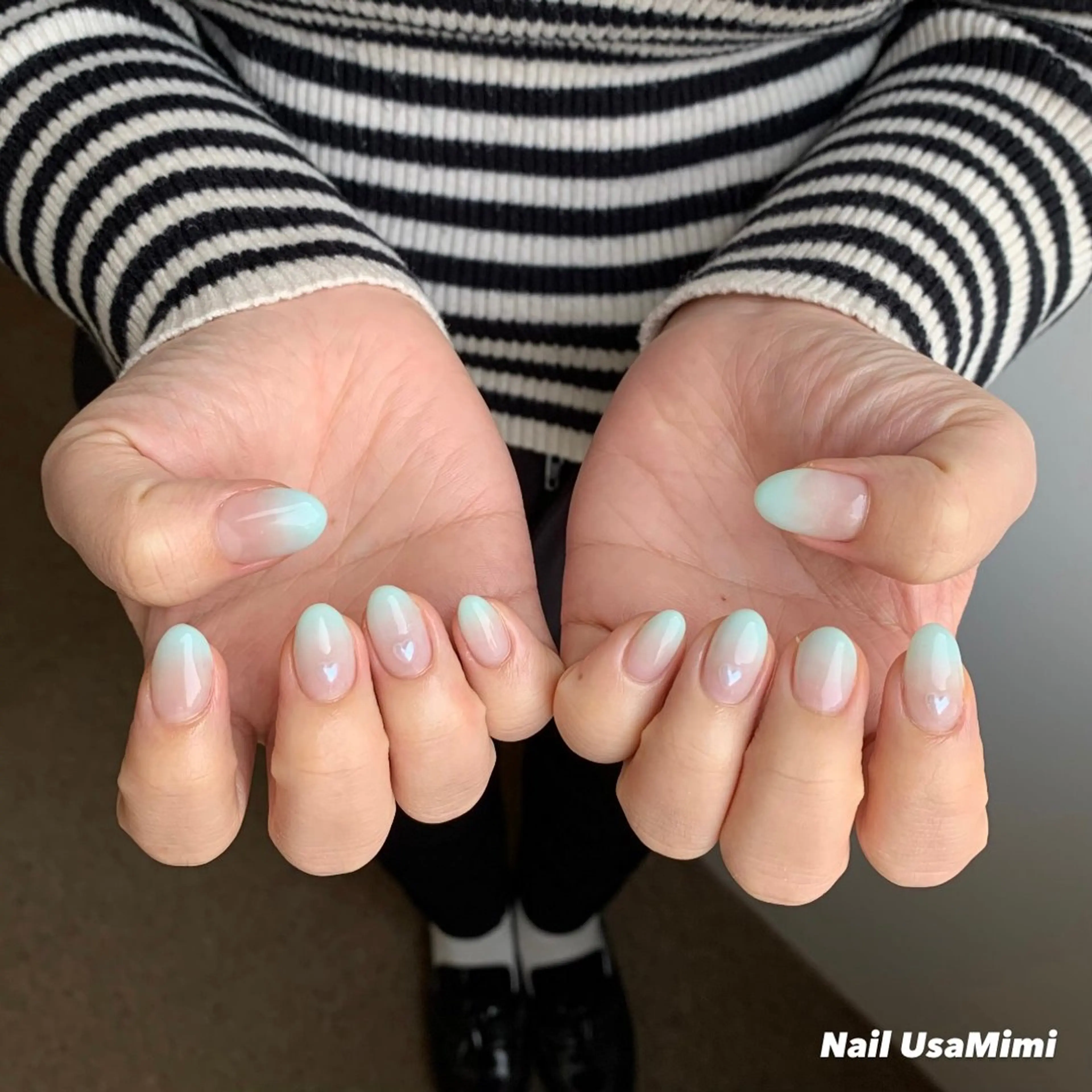 ネイル ジェルネイル マグネットネイル 持ち込み ワンカラーネイル パラジェル 本町ネイルNail UsaMimiのネイルデザイン
