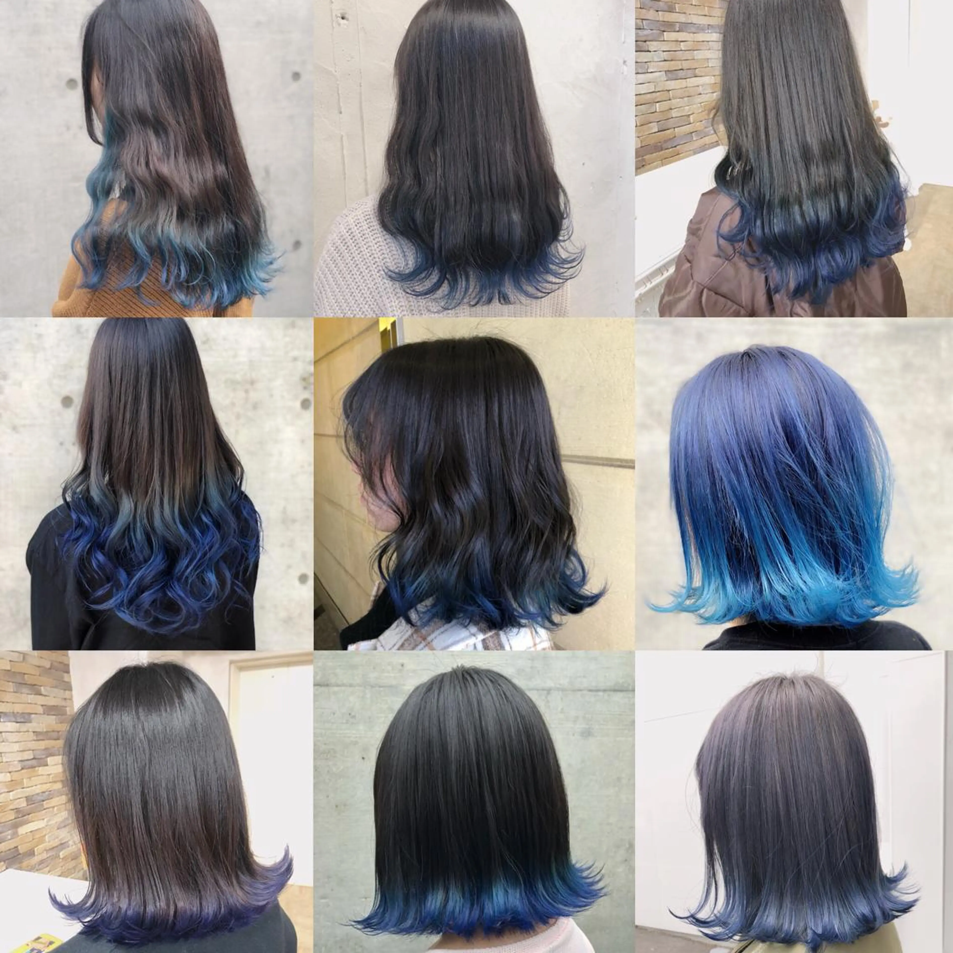 セミロング カラー ブルーカラー グラデーションカラー ヘアカラー ALLY（アリー）所属・ミニモお気に入り数 No.1宍戸雄弥のヘアスタイル