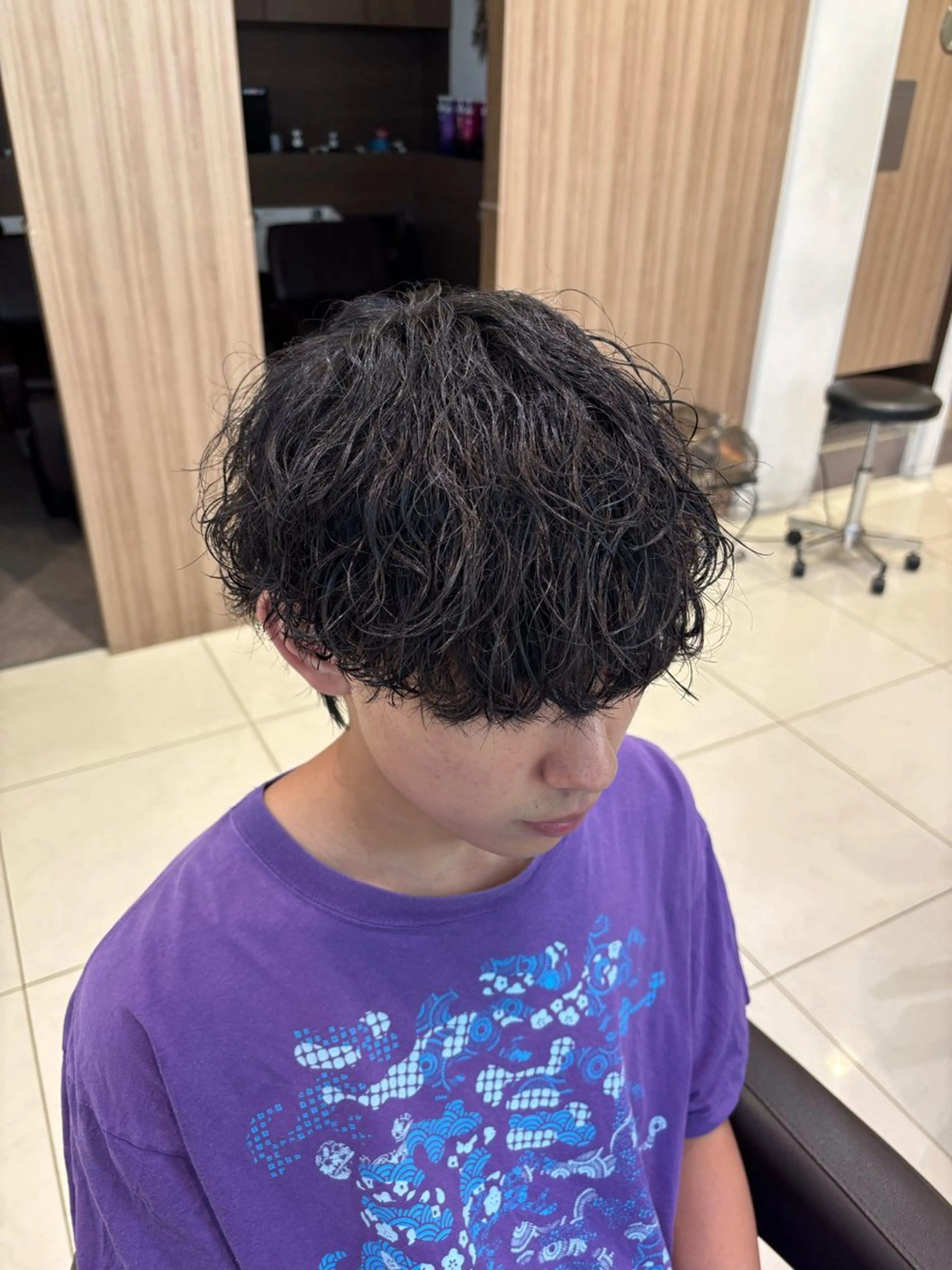パーマ メンズ カット パーマ 波巻きスパイラル・ カルマ/aoiのヘアスタイル