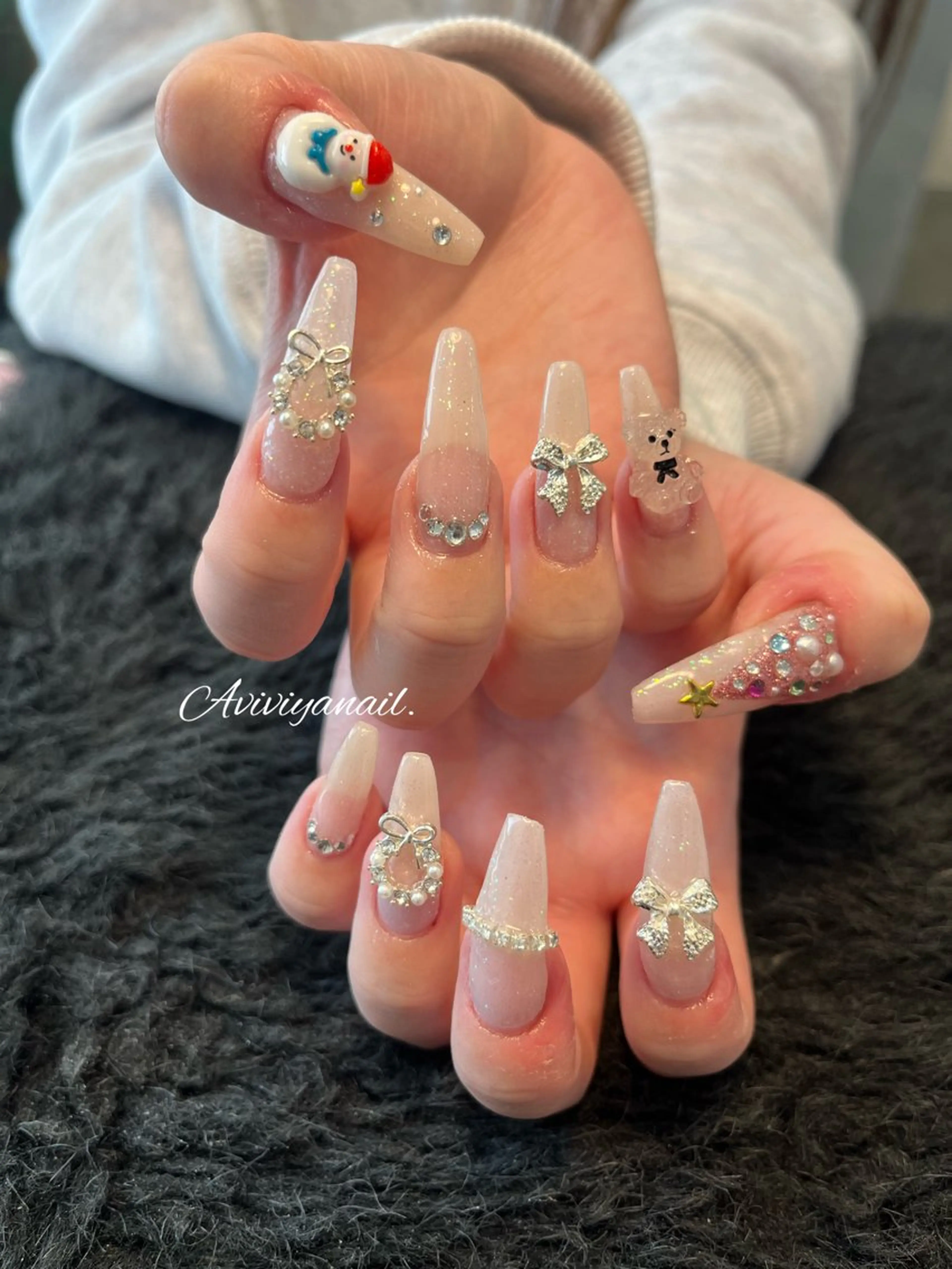 ネイル 冬ネイル クリスマス AviviyaNail所属・kubo ayaのネイルデザイン